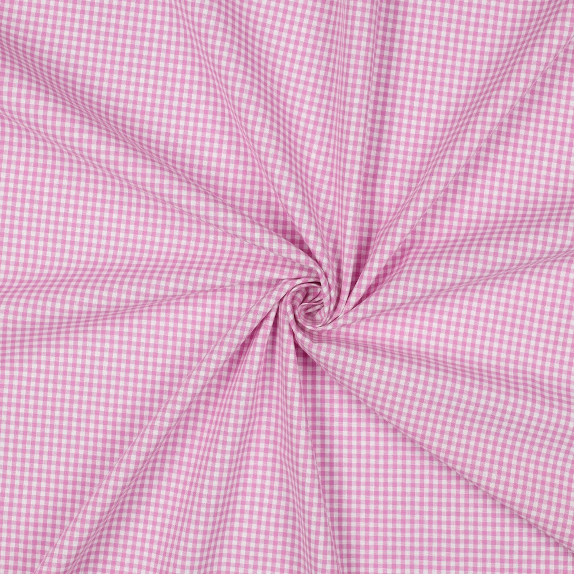 Stoff Meterware Karo 2x2 mm Pink