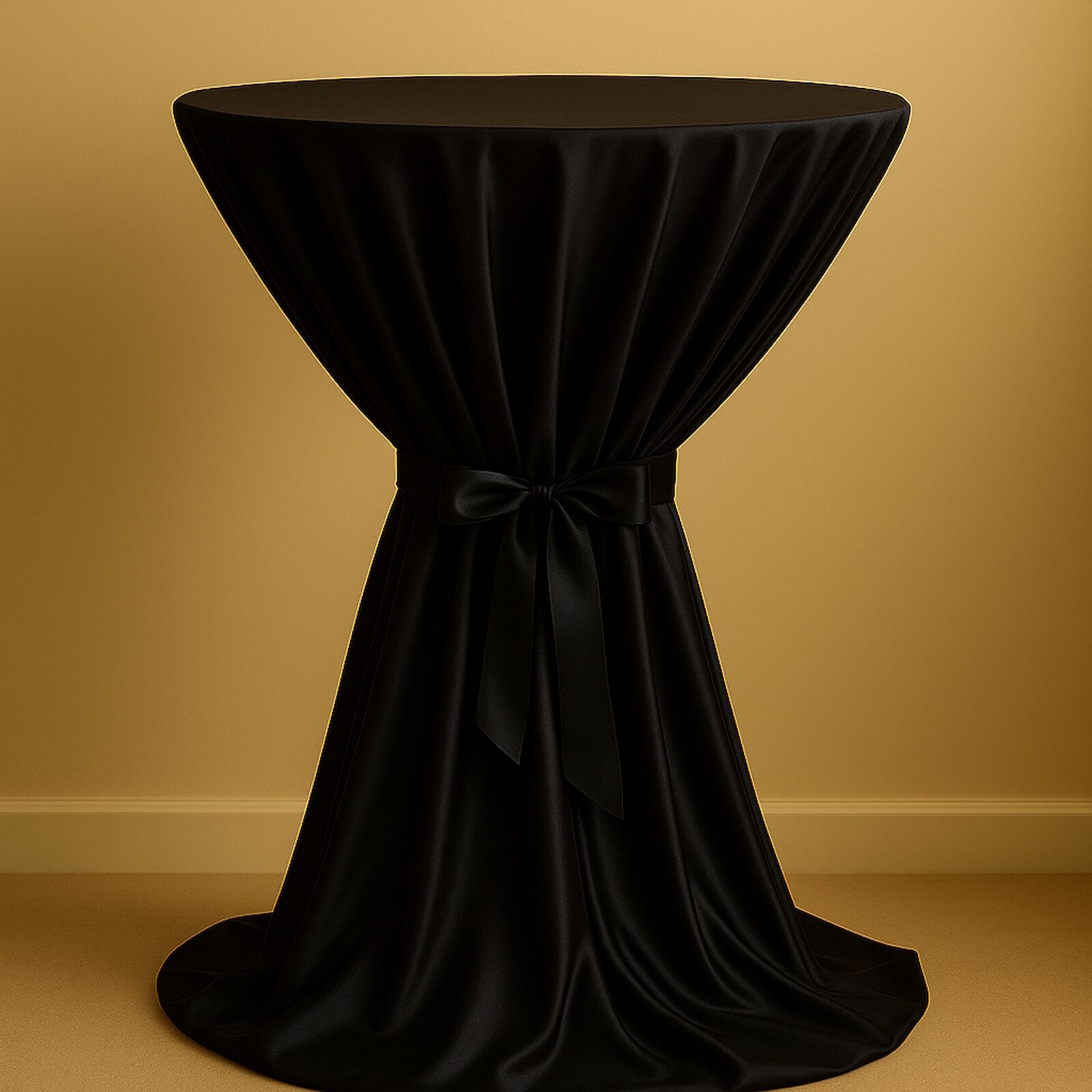 Stehtischhusse Gala Premium Glanz-60 - 65 cm-Schwarz