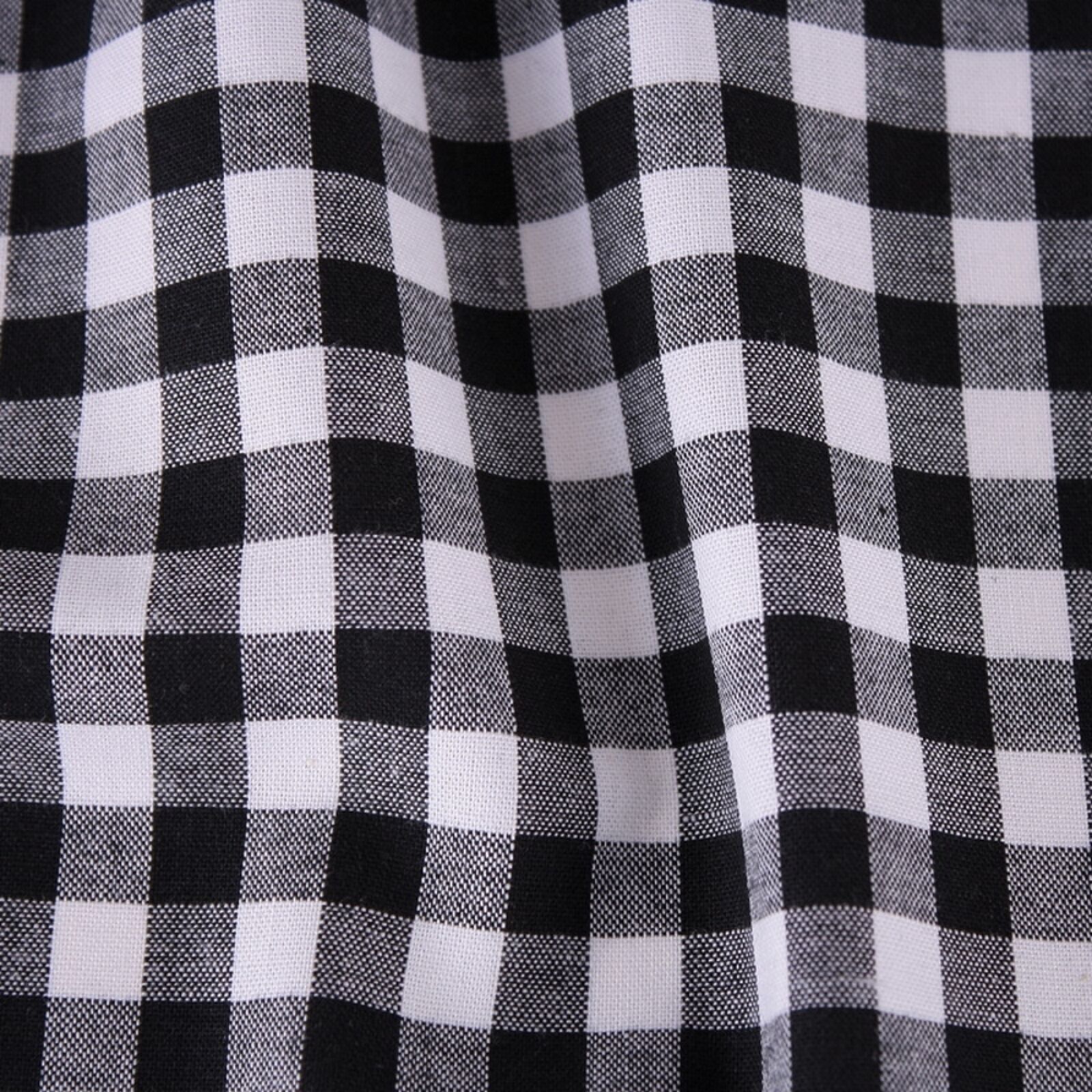 Bettwäsche Karo 1x1 cm Schwarz-135x200 cm + 80x80 cm