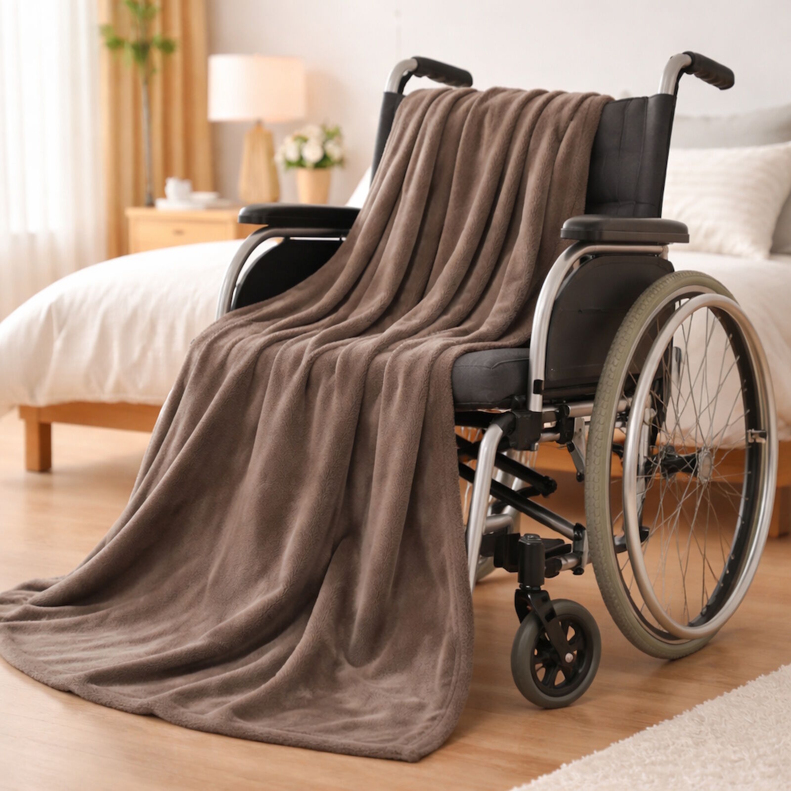 Pflege Kuscheldecke Braun 150x200 cm Pflegeheim Krankenhaus häusliche Pflege