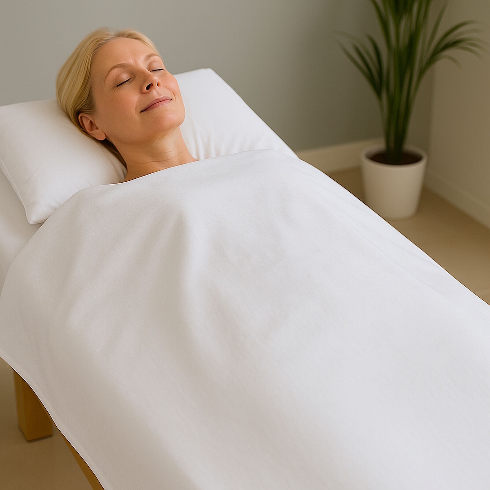 Wellness Decke Zudecke Weiß Baumwolle Kochfest 140x200 cm