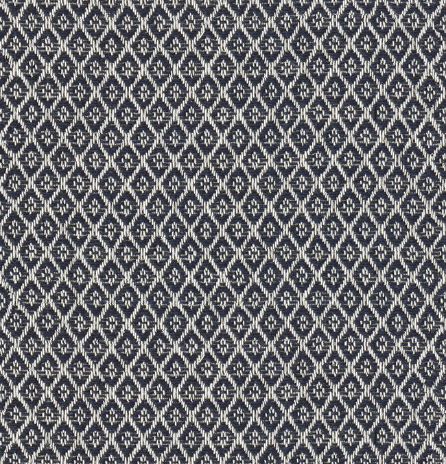 Stoff Meterware Gloria Rauten klein Blau Webware Jacquard