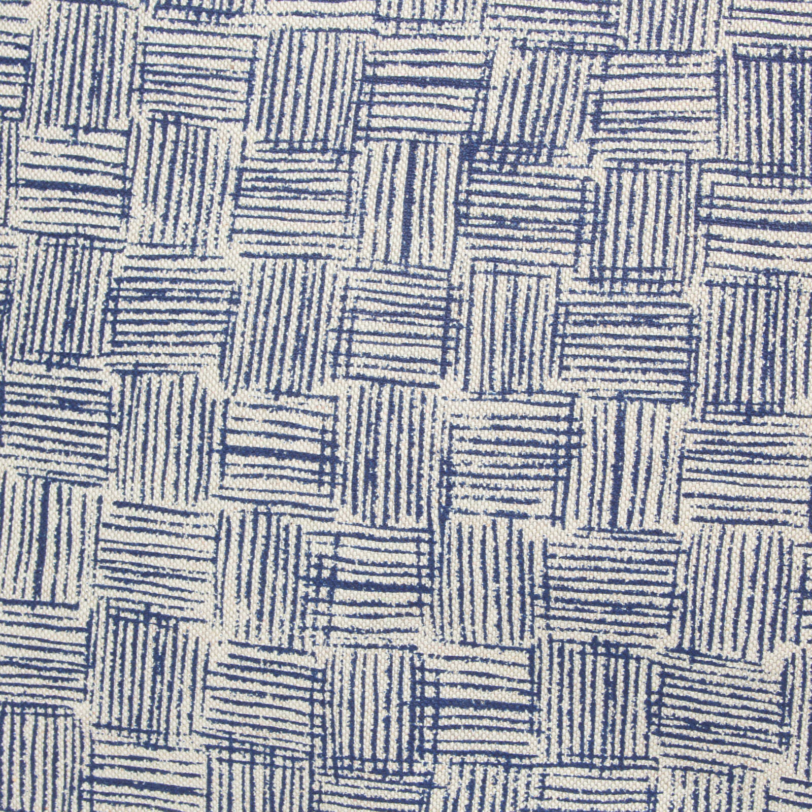 Streifen Karo Kissenbezug Blau 40x40 cm handgefertigt