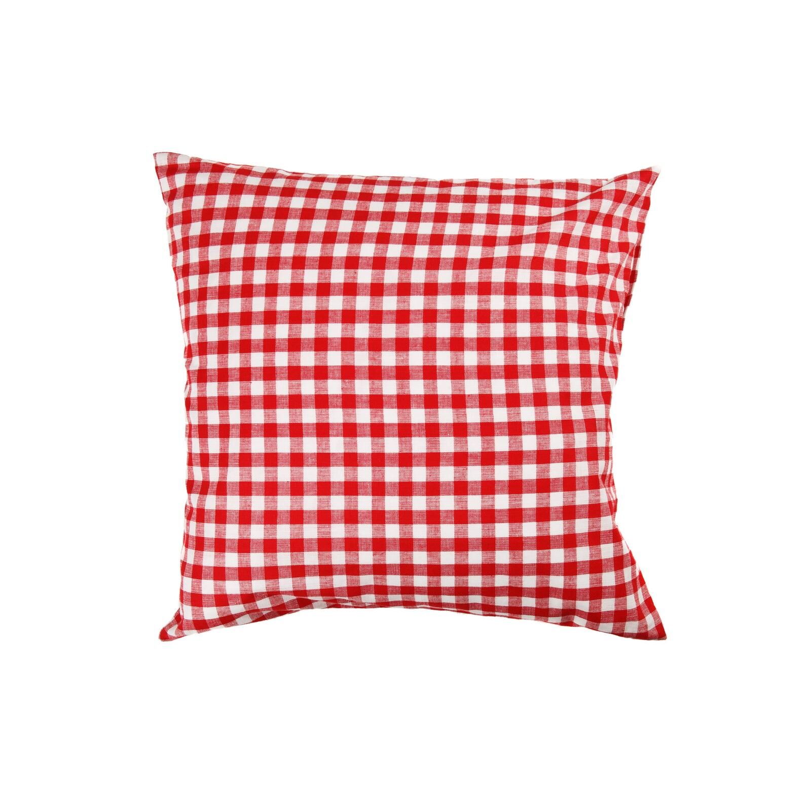 Zirbenkissen 40x40 cm Karo 1x1 cm Rot ca. 500 g Füllung