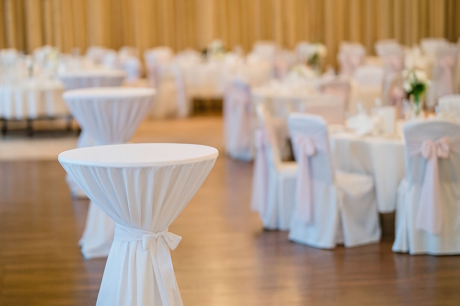 Stehtischhusse Weiß Baumwolle Linon-60 - 65 cm