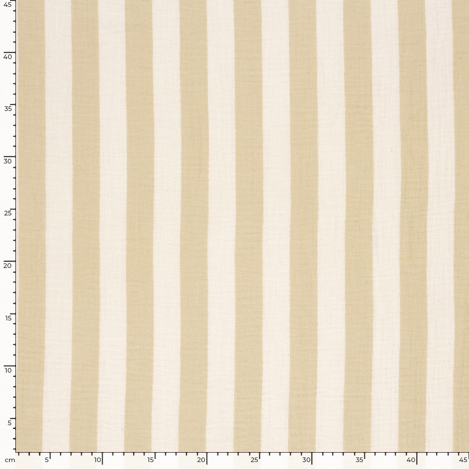 Musselin Stoff Streifen Beige 25 mm Baumwolle 150 cm