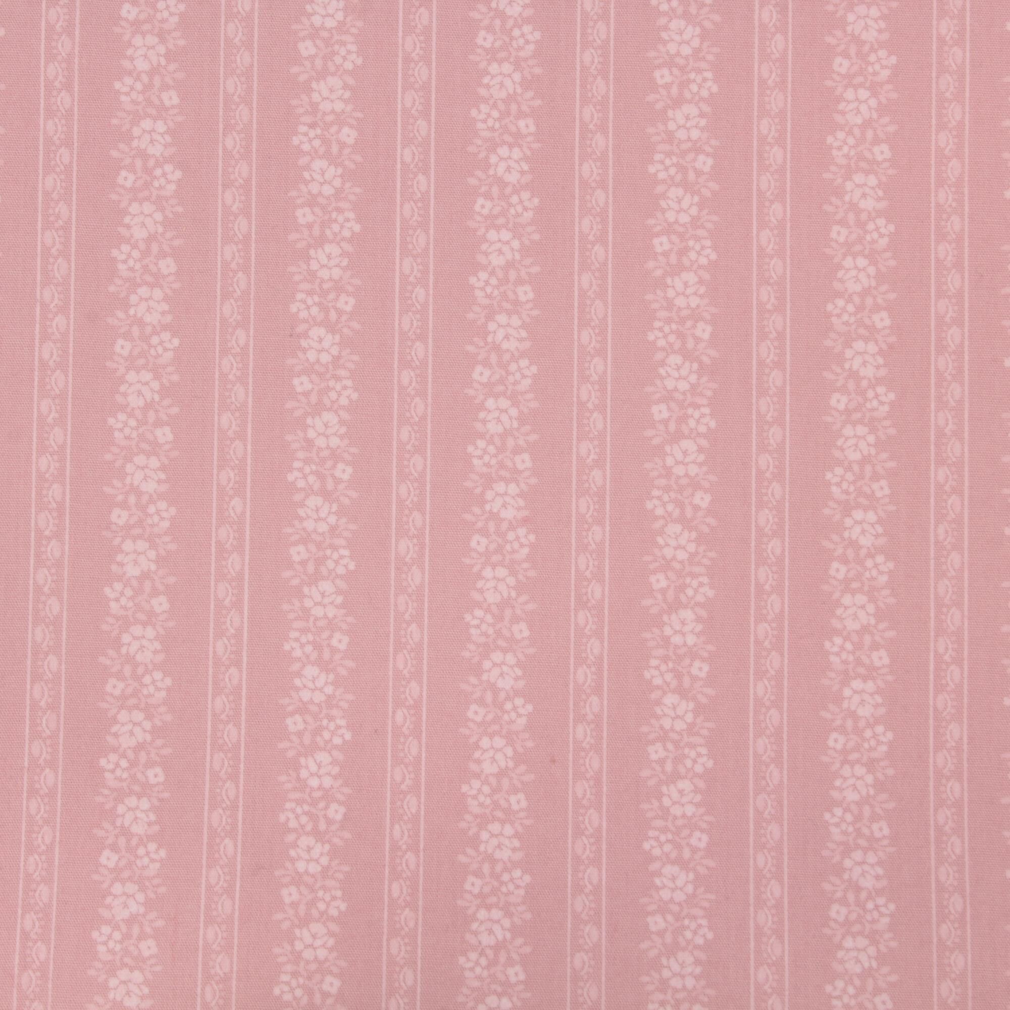 Stoff Meterware Blumen Streifen Rosi Rosa Dirndl