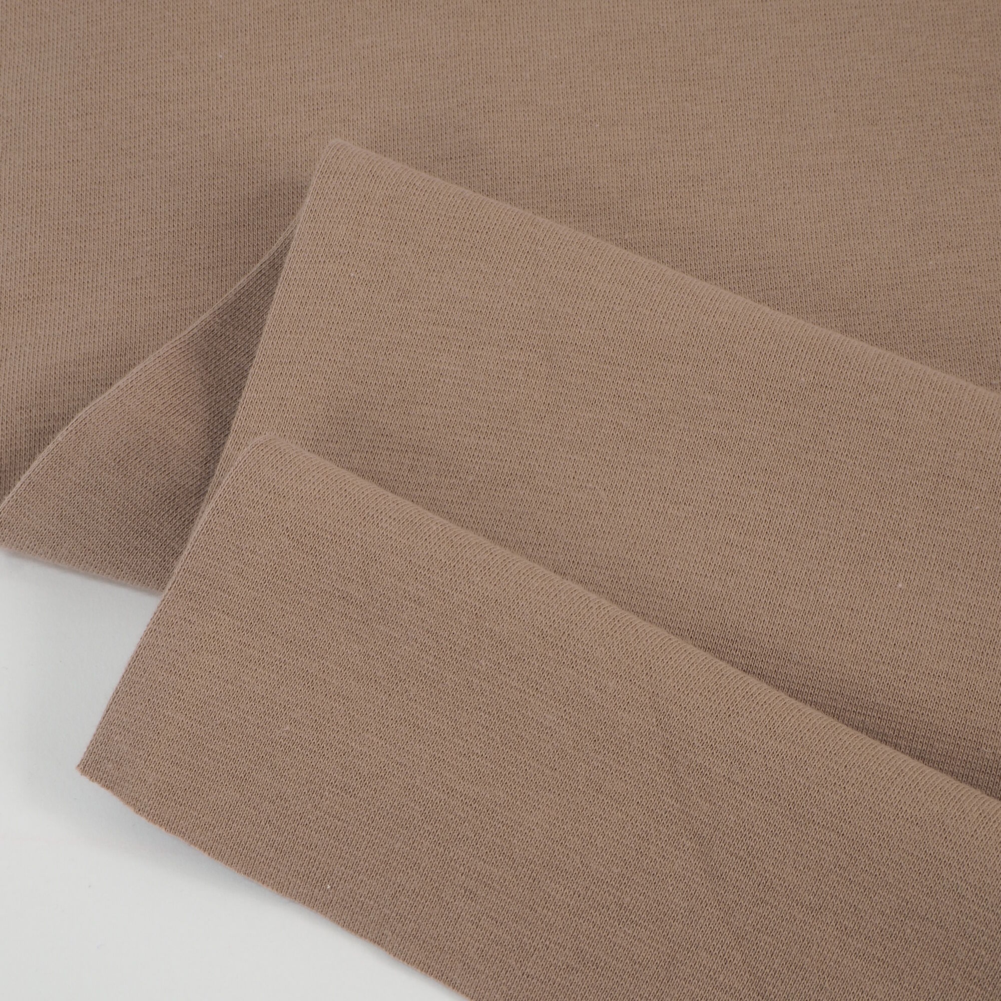 Bio Bündchenstoff Uni Taupe