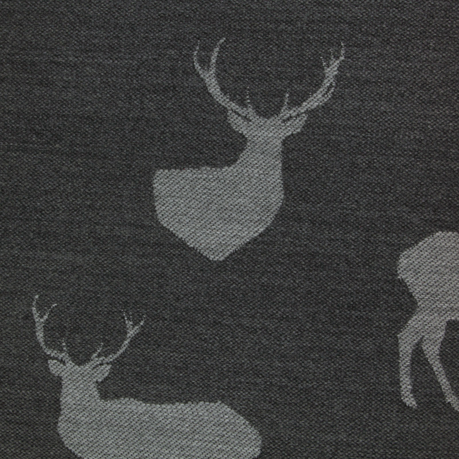 Kissenbezug Hirsch Grau Jacquard-30x30 cm
