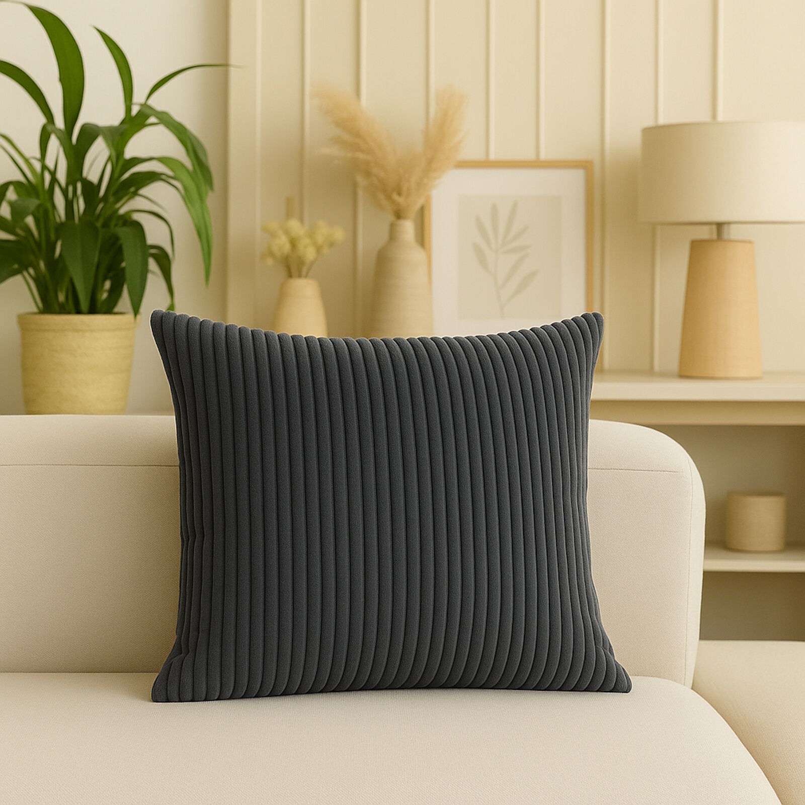 Kissenbezug 30x30 cm Cord Kopalina Anthrazit