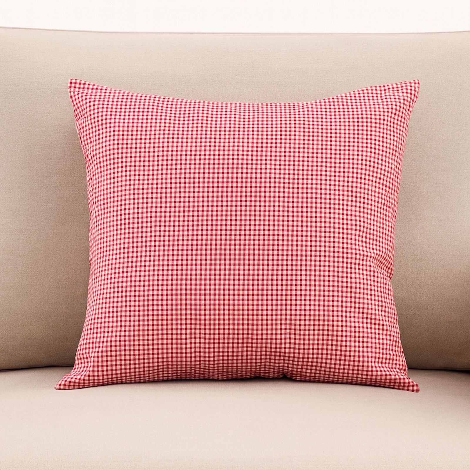 Karierter Kissenbezug 2×2 mm – Vichy Design & Landhausstil