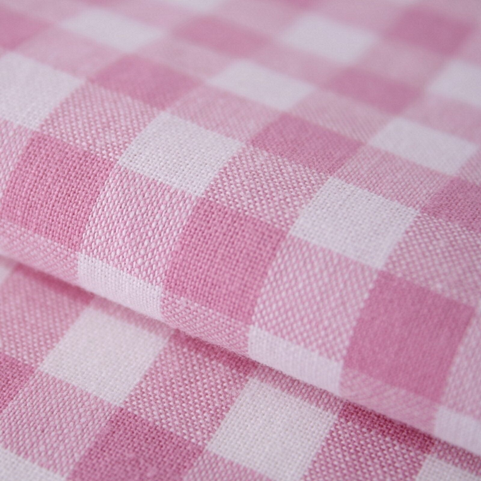 Stoff Meterware Karo 1x1 cm Rosa