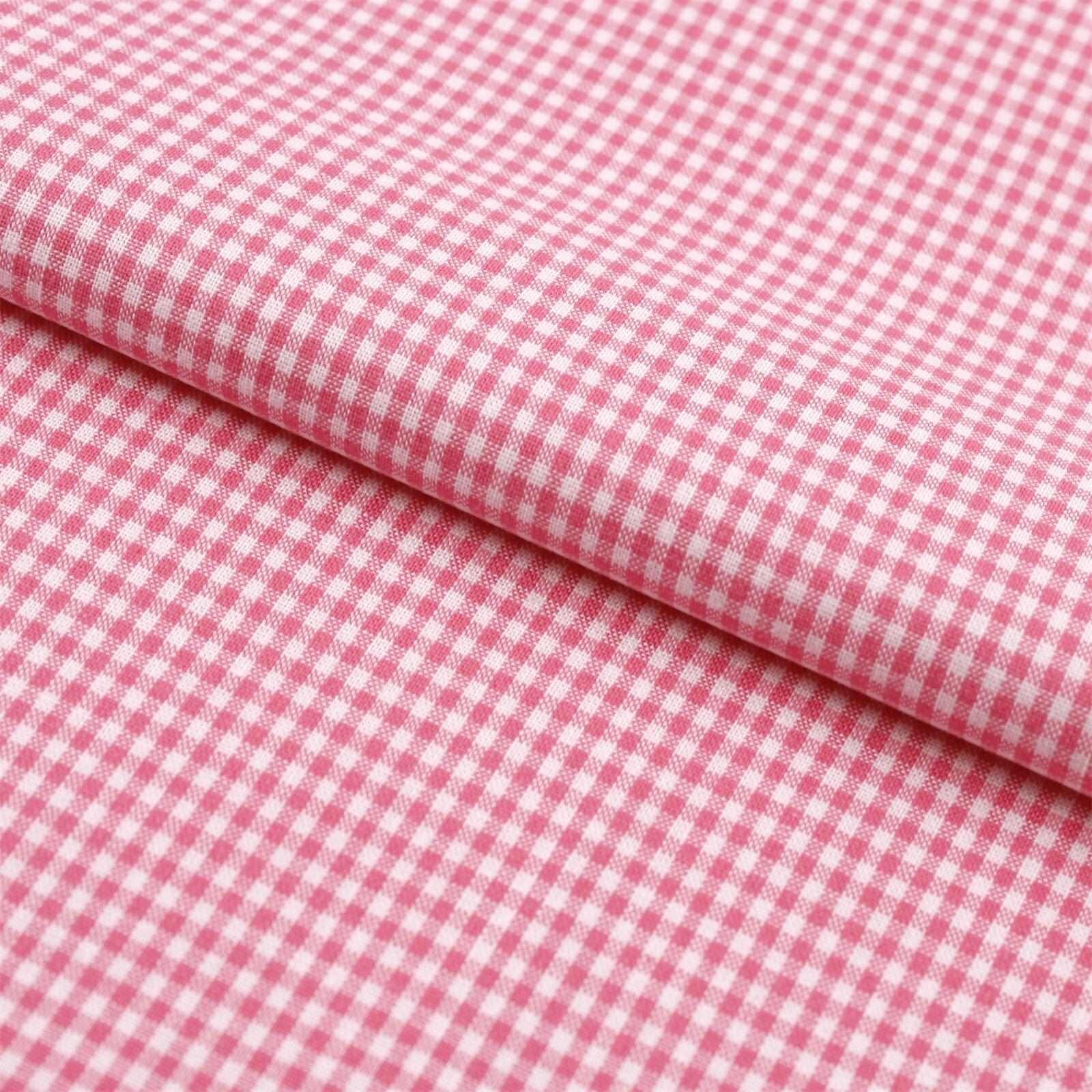Stoff Meterware Karo 2x2 mm Rosa