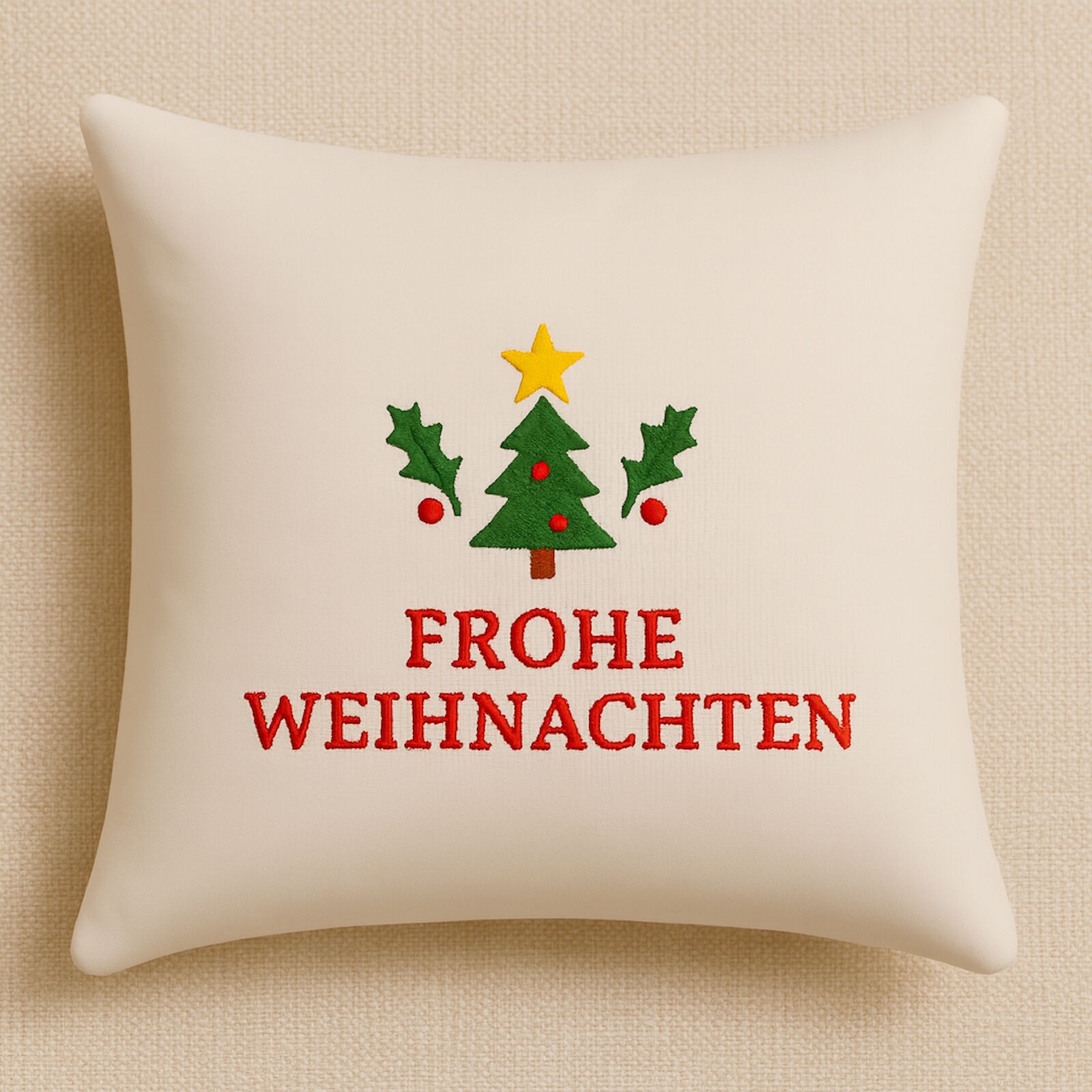 Weihnachtskissen Frohe Weihnachten 40x40 cm
