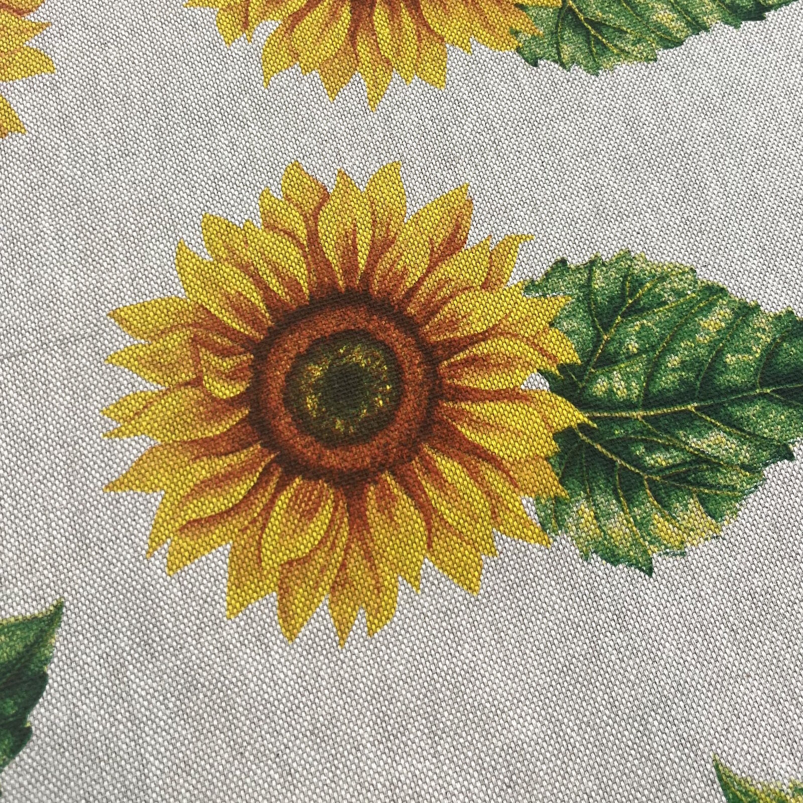 Sonnenblumen Stoff Leinenoptik Half Panama 140 cm