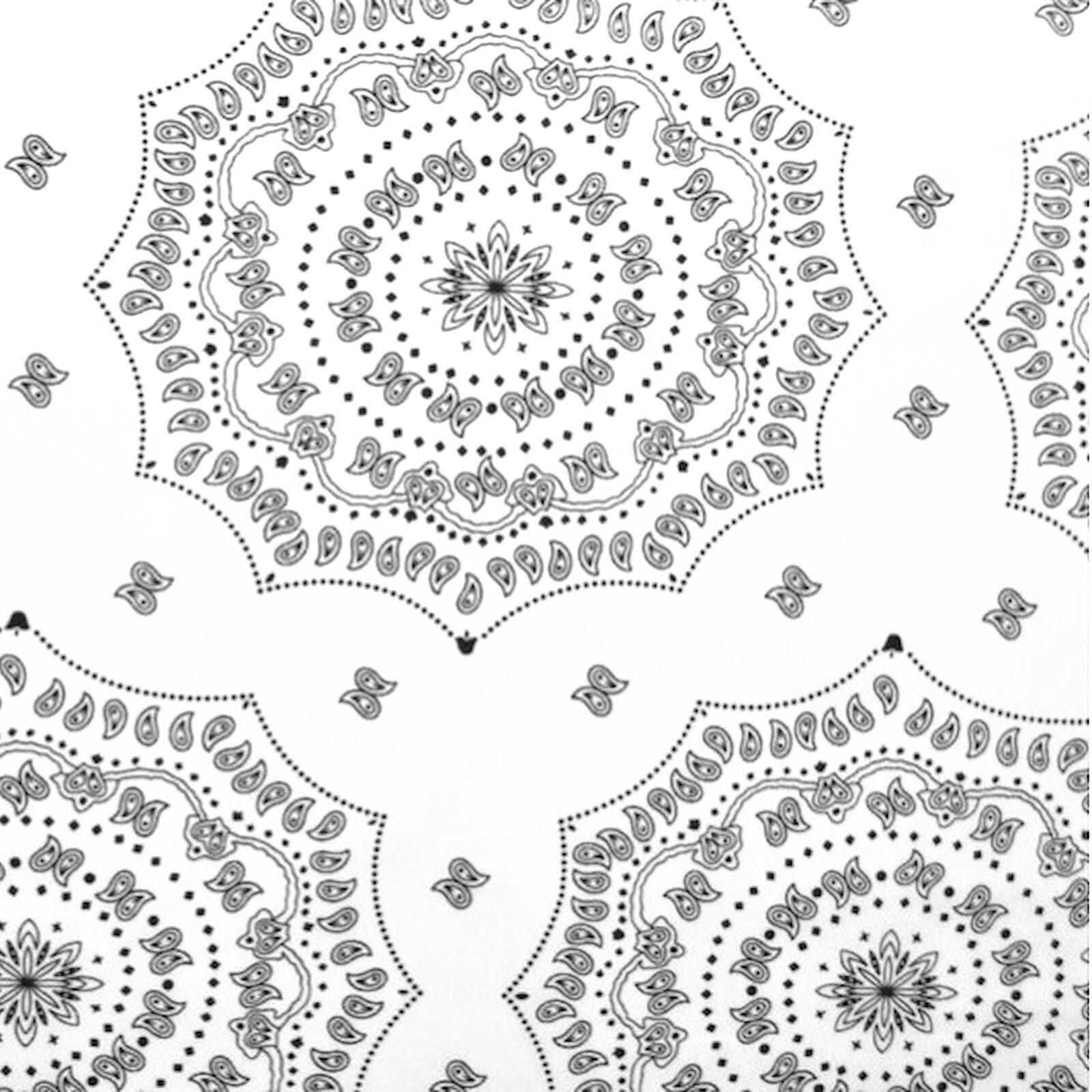 Bettwäsche 135x200 Mandala Muster schwarz weiß Baumwolle