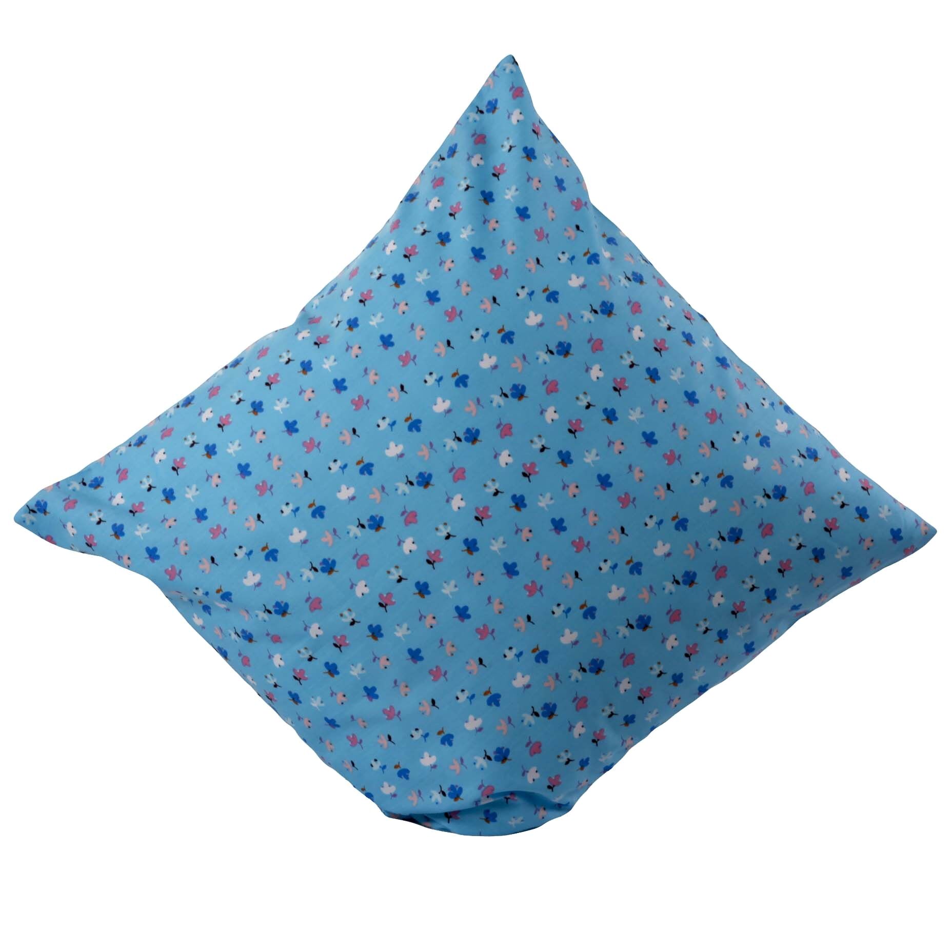 Kissenbezug 40x40 cm Bunte Blumen Blau