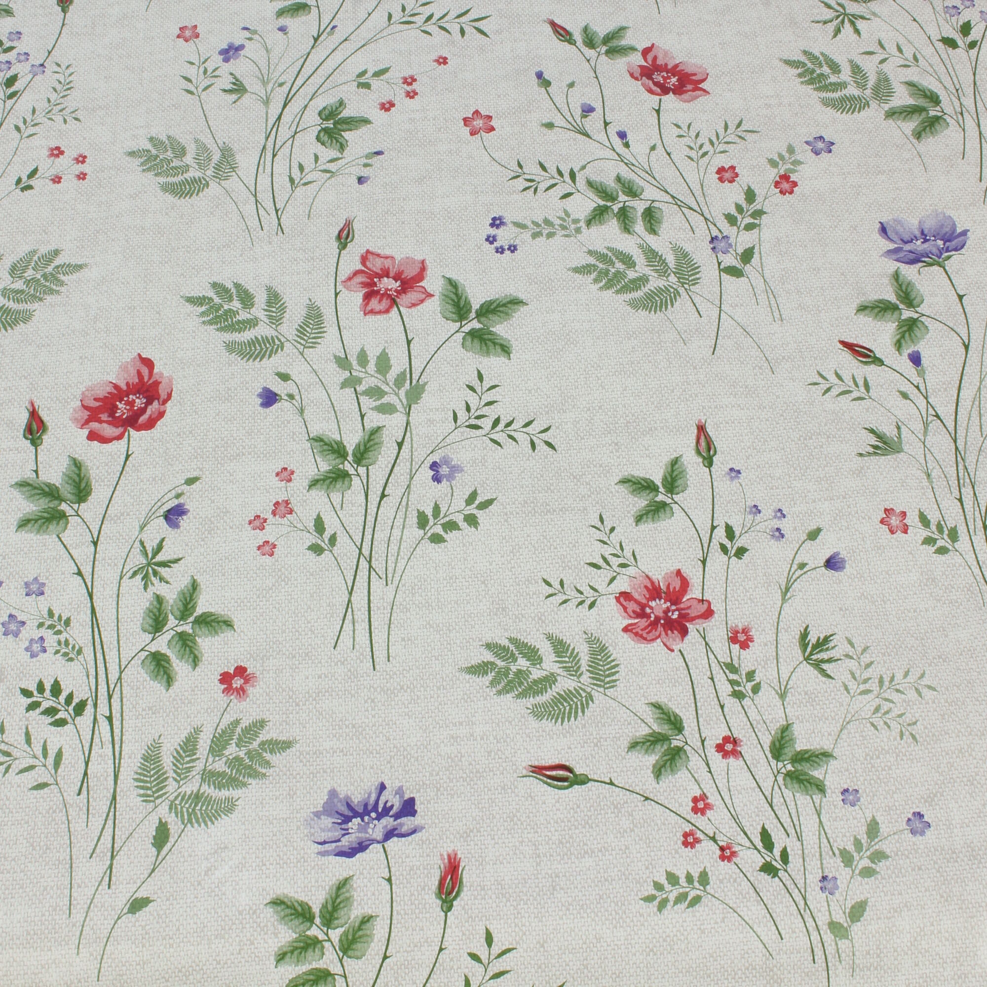 Wachstuch Meterware Blumen und Gräser 140 cm