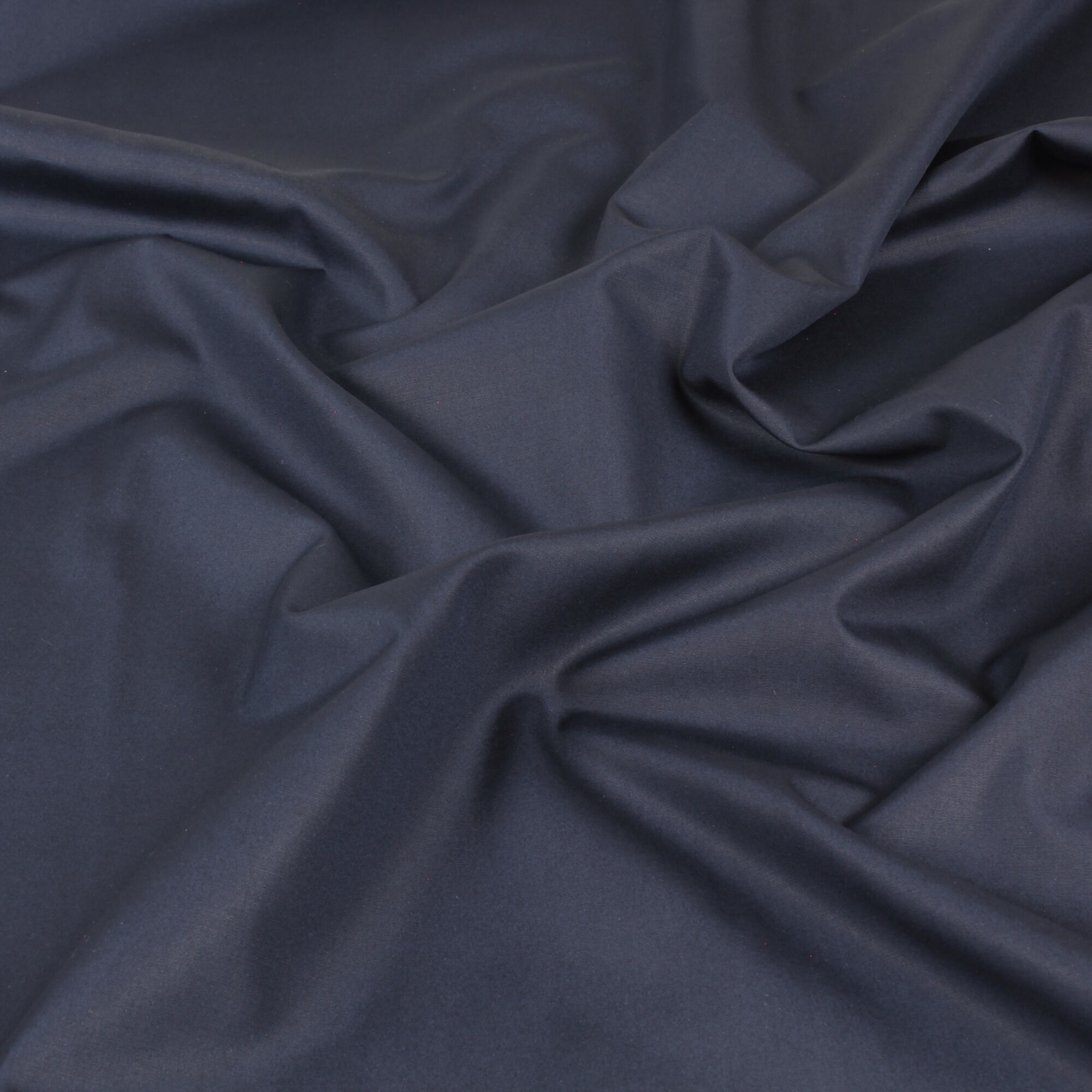 Stoff Meterware Uni Marine Navy Mako Satin