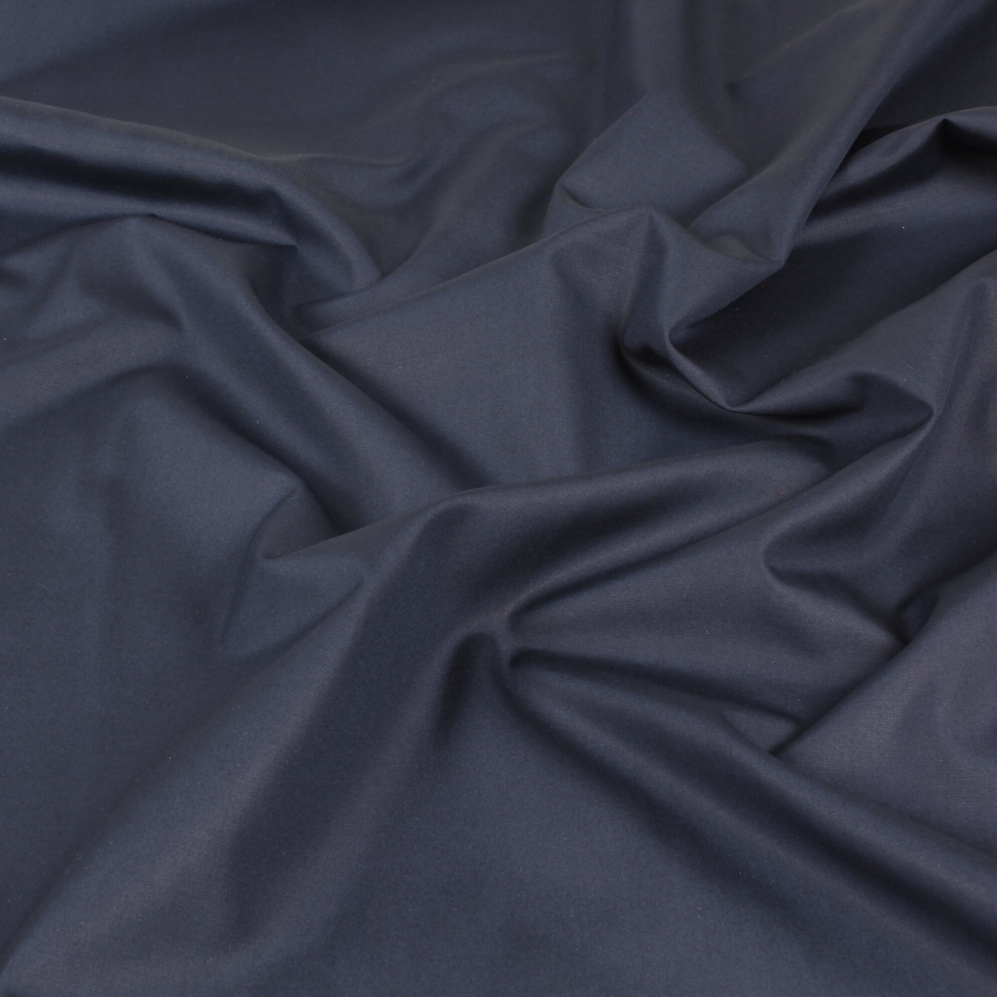 Mako Satin Stoff Dunkel Blau