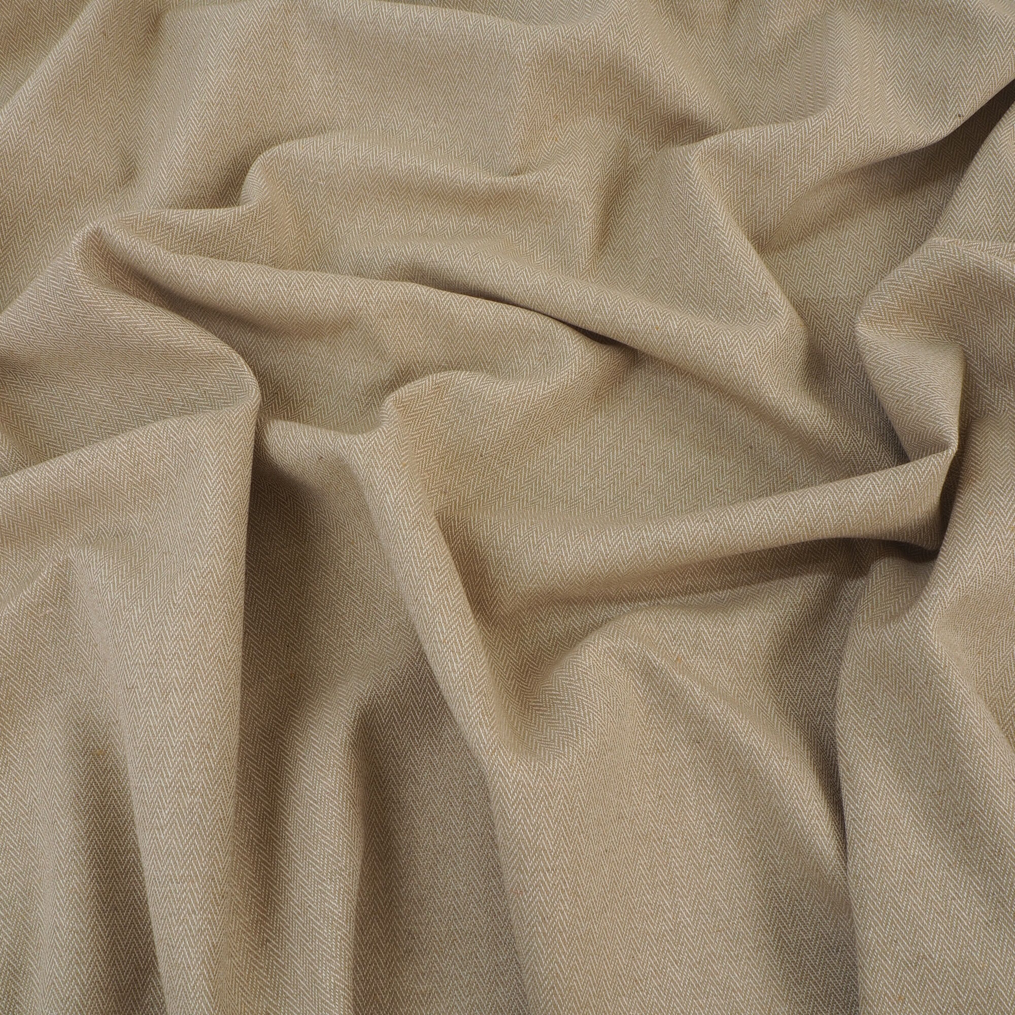 Stoff Meterware Zick Zack Beige Webware Jacquard