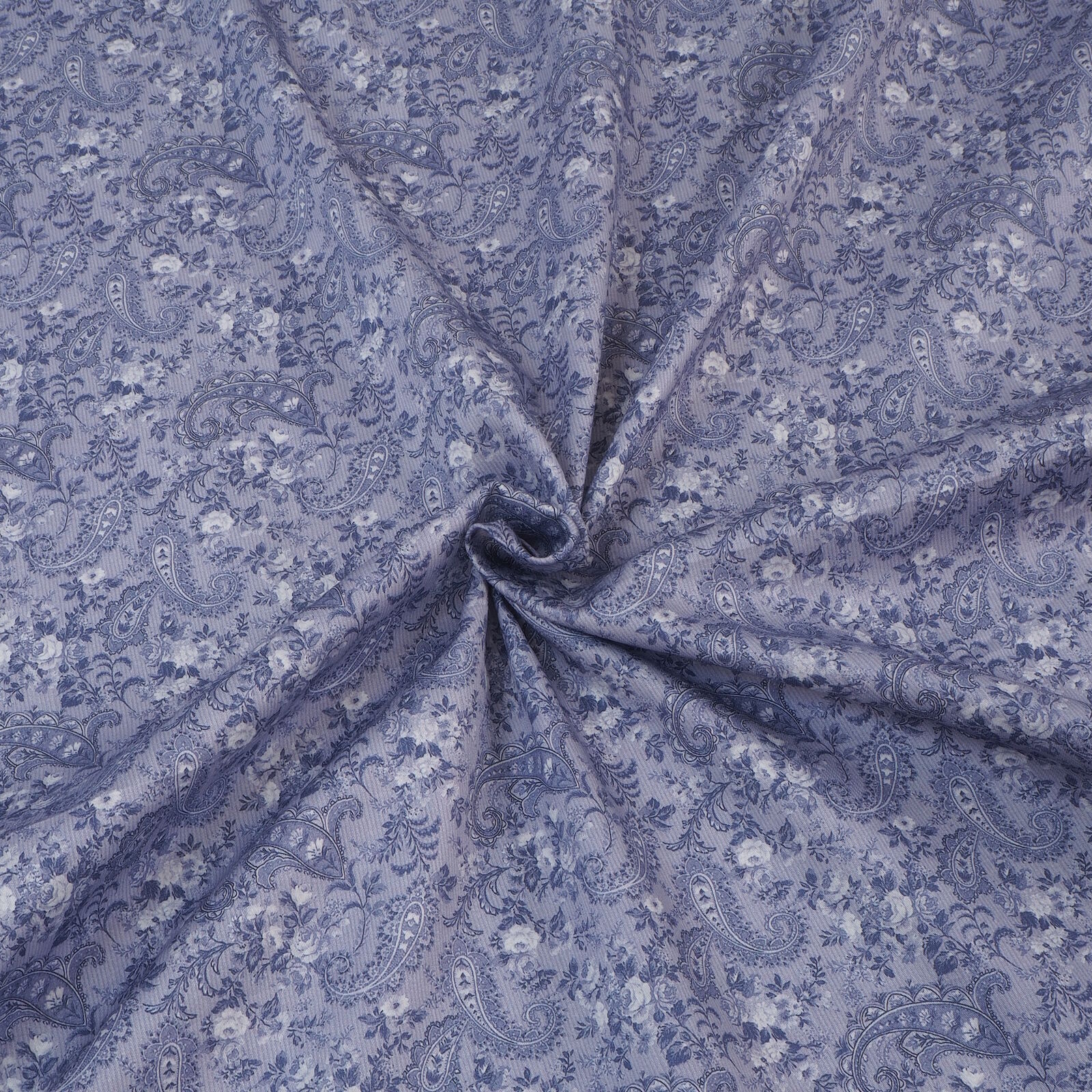 Dirndlstoff Blumen Paisley Blau Tracht