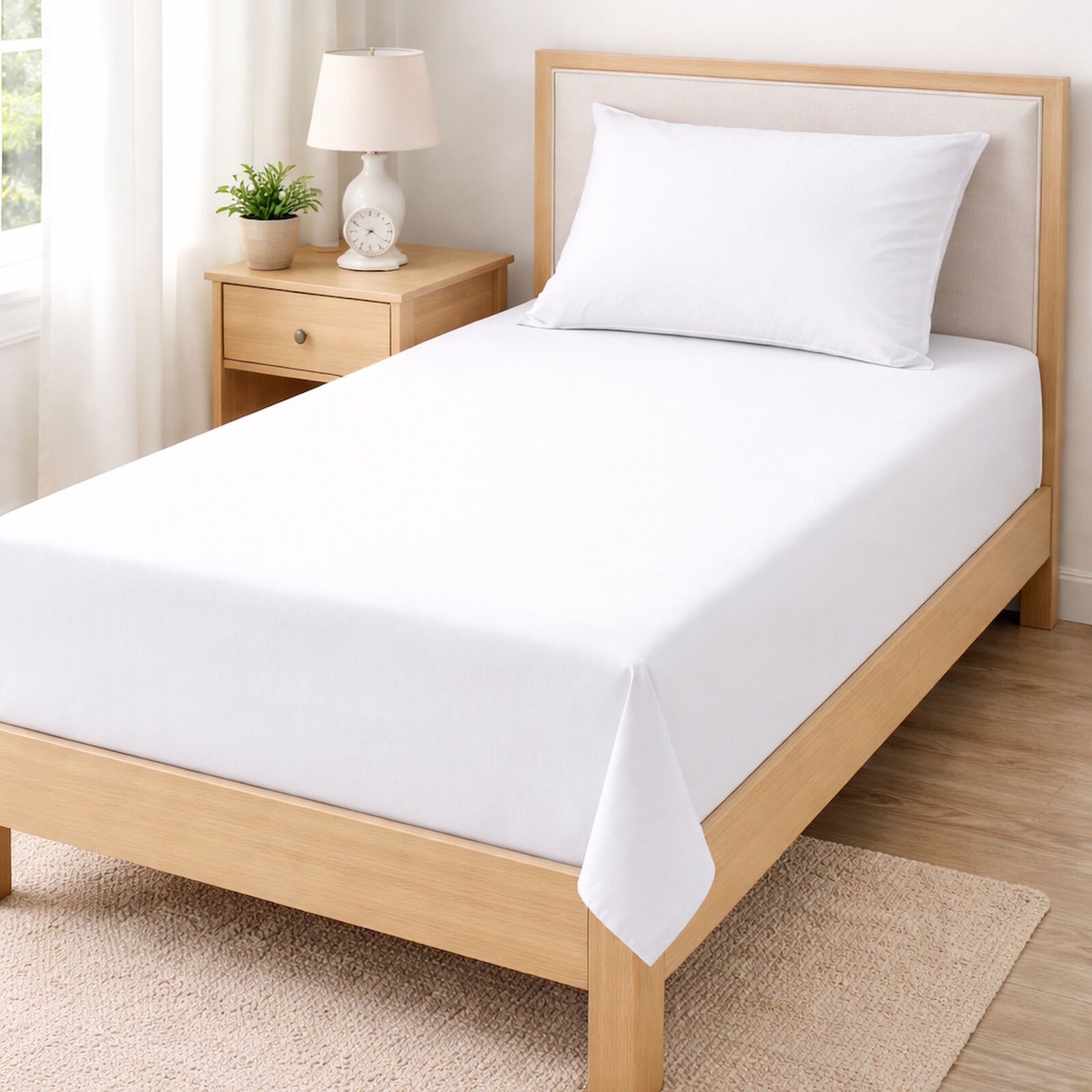 Bettlaken 150x250 cm Weiß Baumwolle 2er Pack