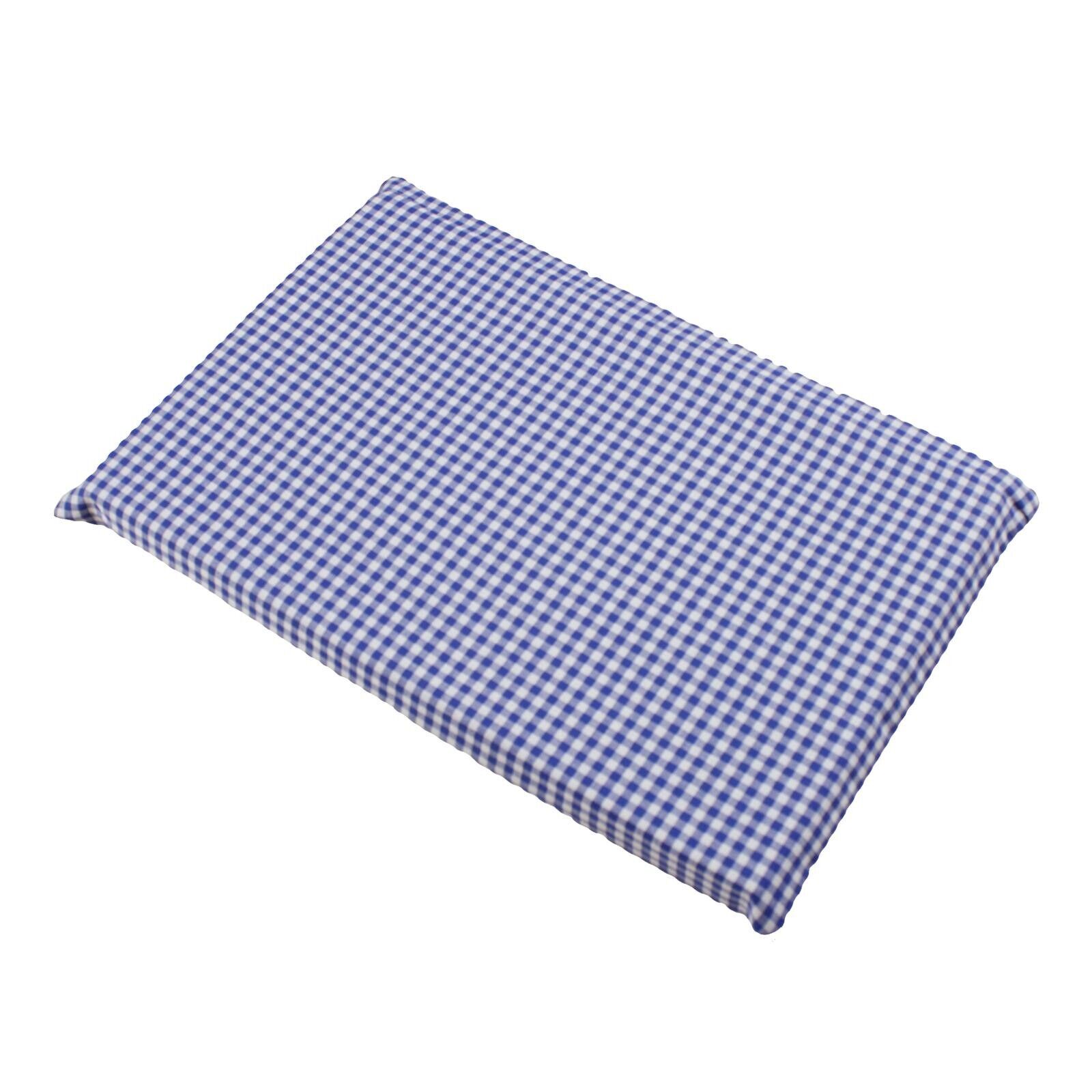 Sitzkissen Karo 5x5 mm Blau Baumwolle