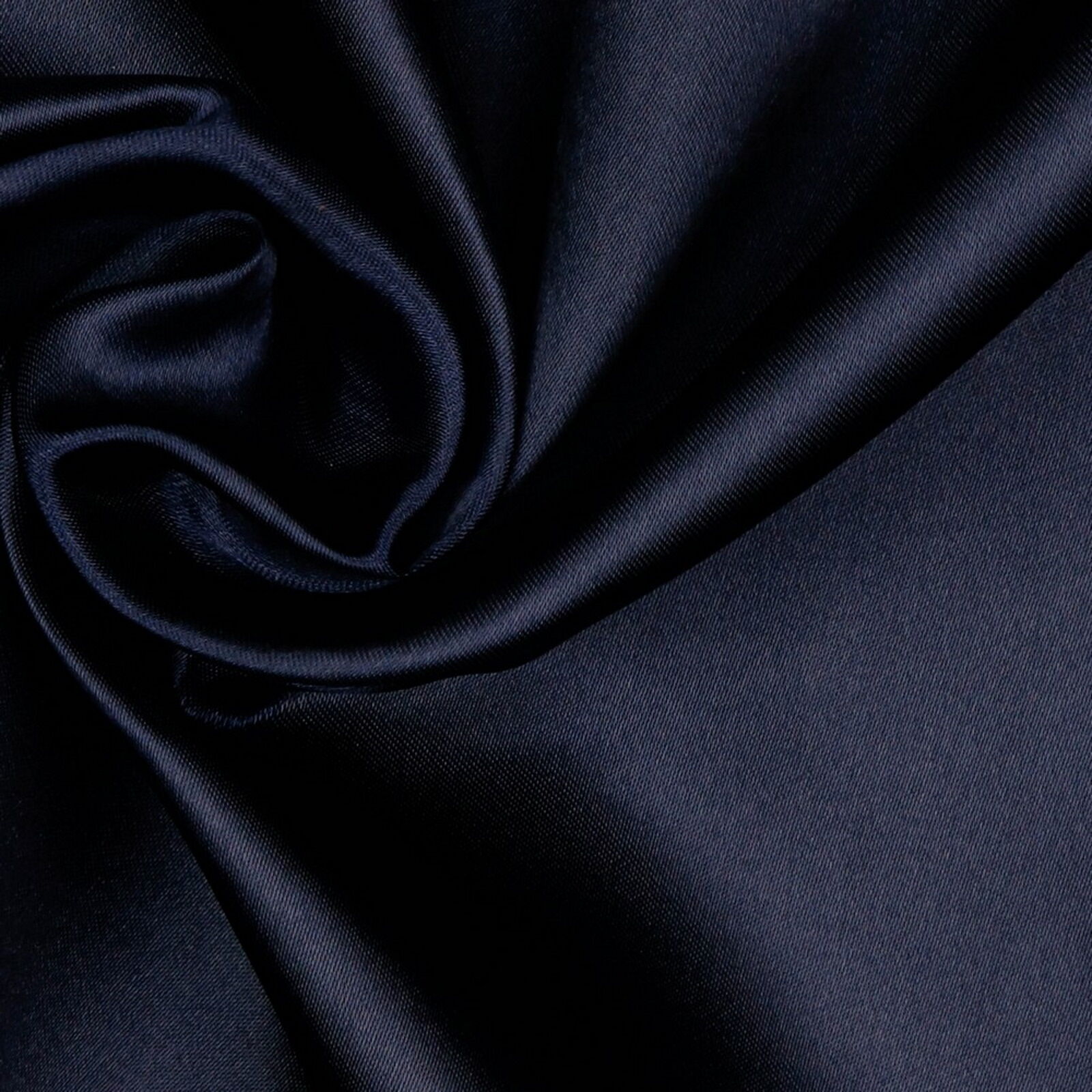 Stoff Meterware Uni Navy Glanz Satin