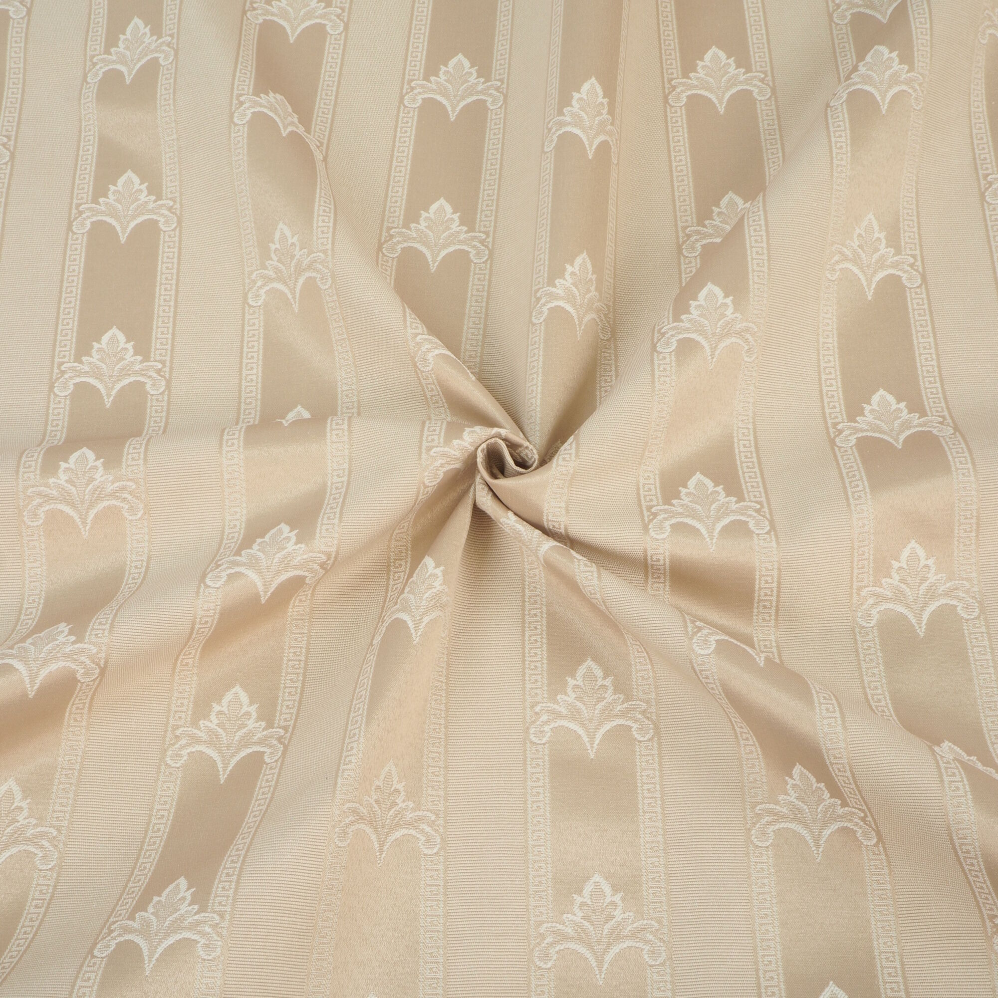 Polsterstoff Meterware Imperio Barock Jacquard Beige