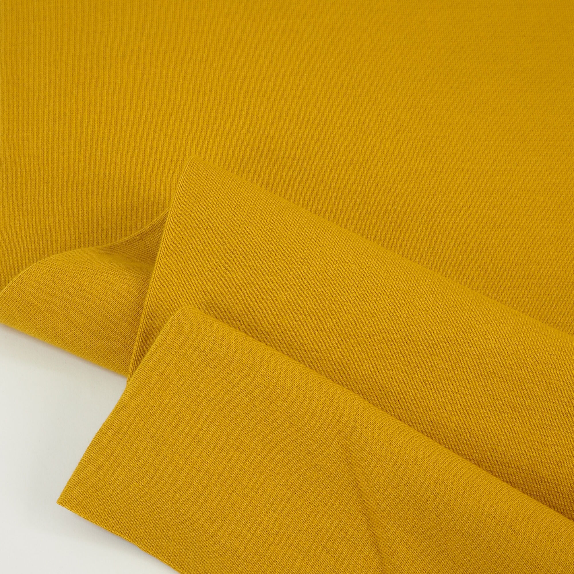 Bio Bündchenstoff Uni Ocker