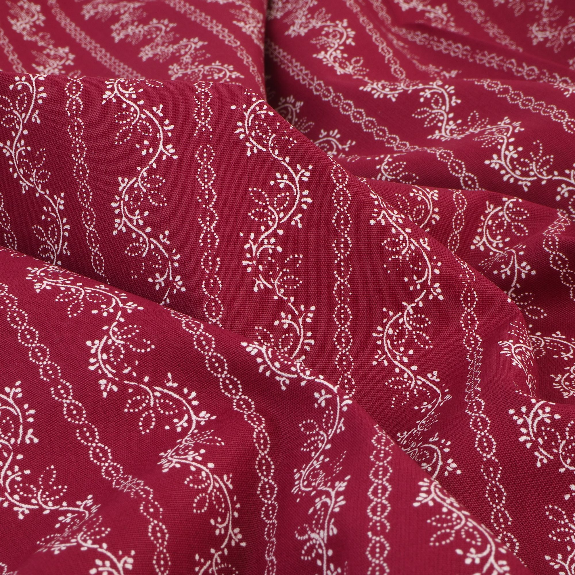 Dirndlstoff Blumen Streifen Rot Flori Tracht
