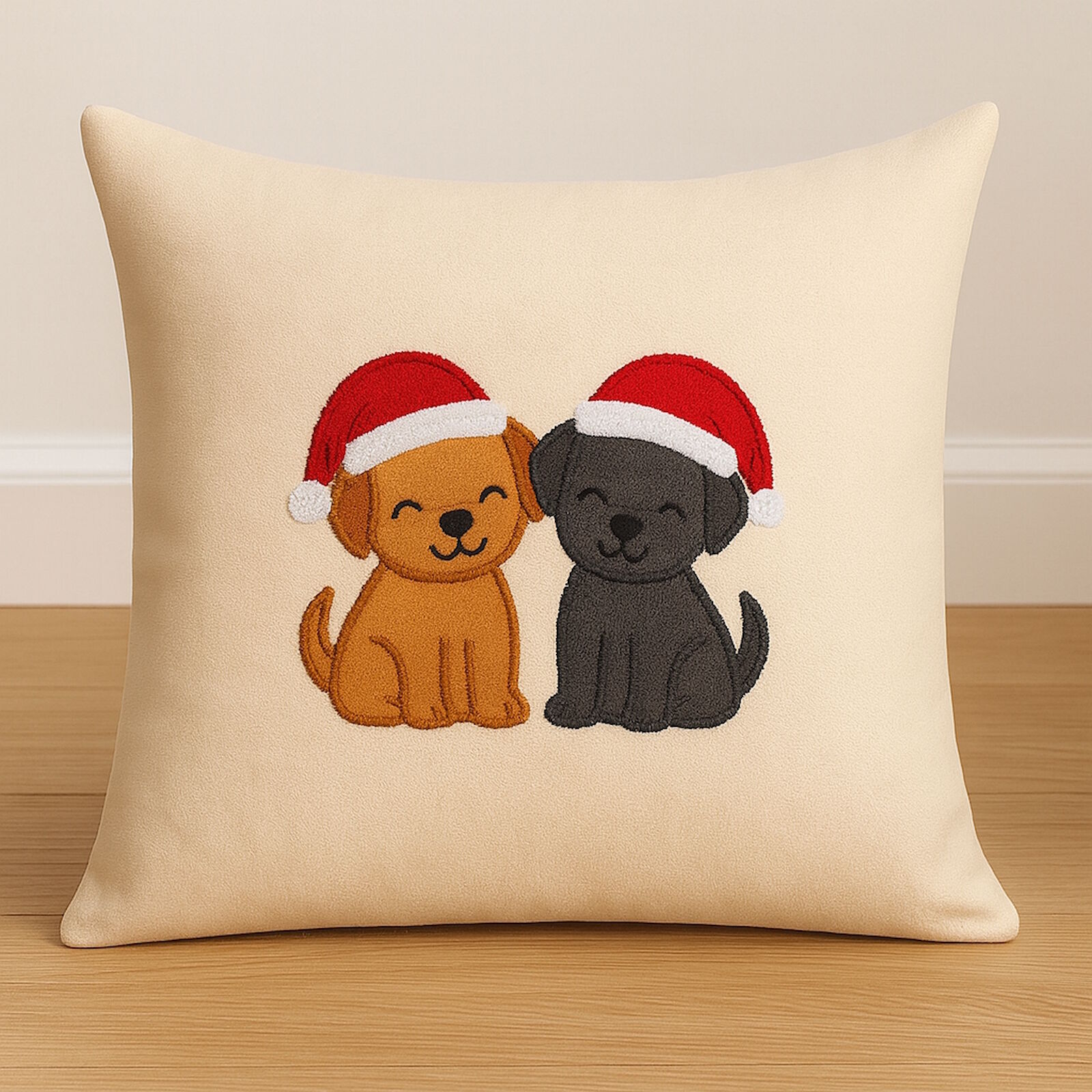 Weihnachtskissen Hunde 40x40 cm