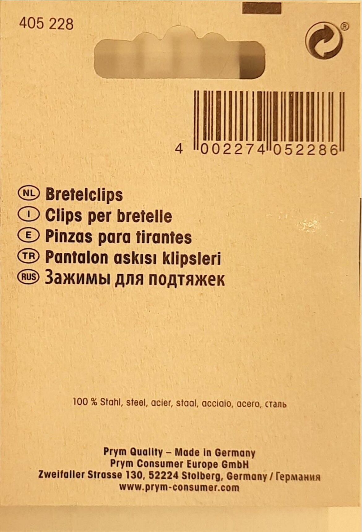 Hosenträger-Clips ST 25 mm silberfarbig