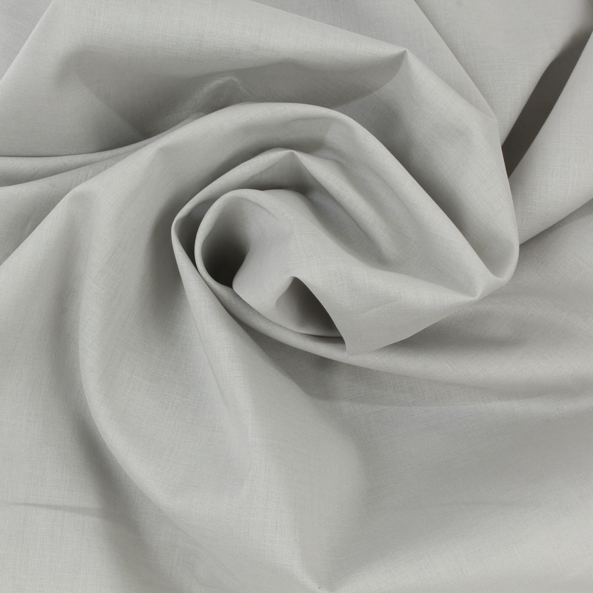 Stoff Meterware Uni Grau Voile Bio Baumwolle