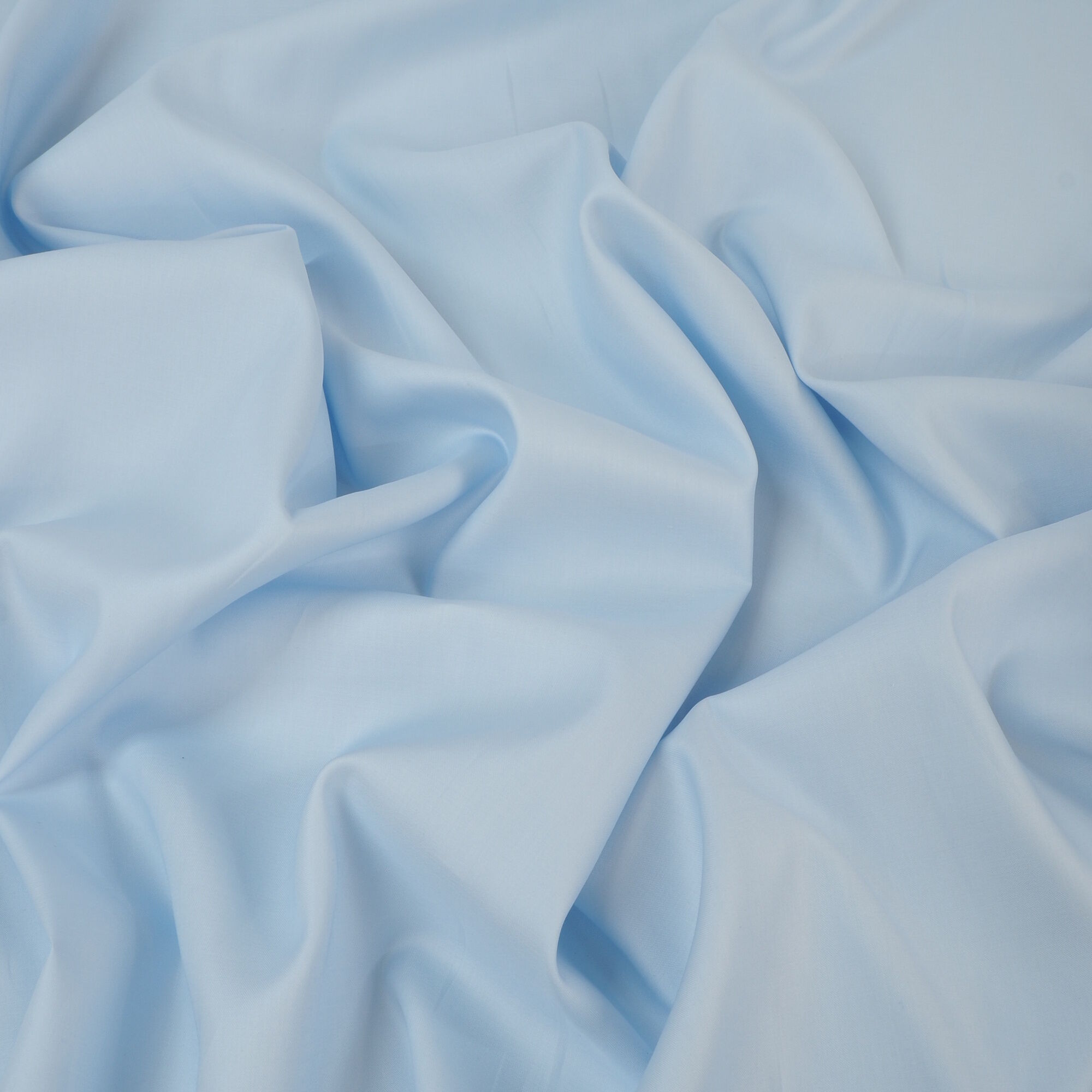 Stoff Meterware Hellblau Mako Satin