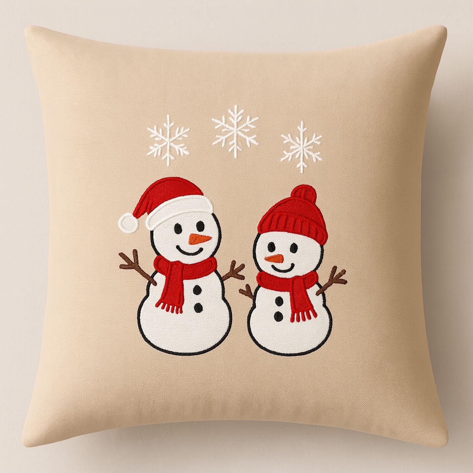 Weihnachtskissen Schneemann 40x40 cm