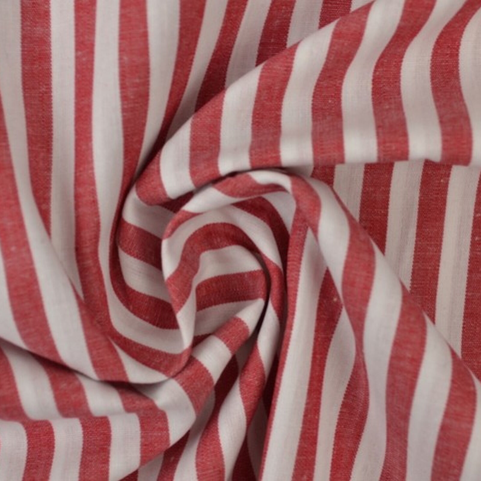 Stoff Meterware Streifen 65 mm Rot
