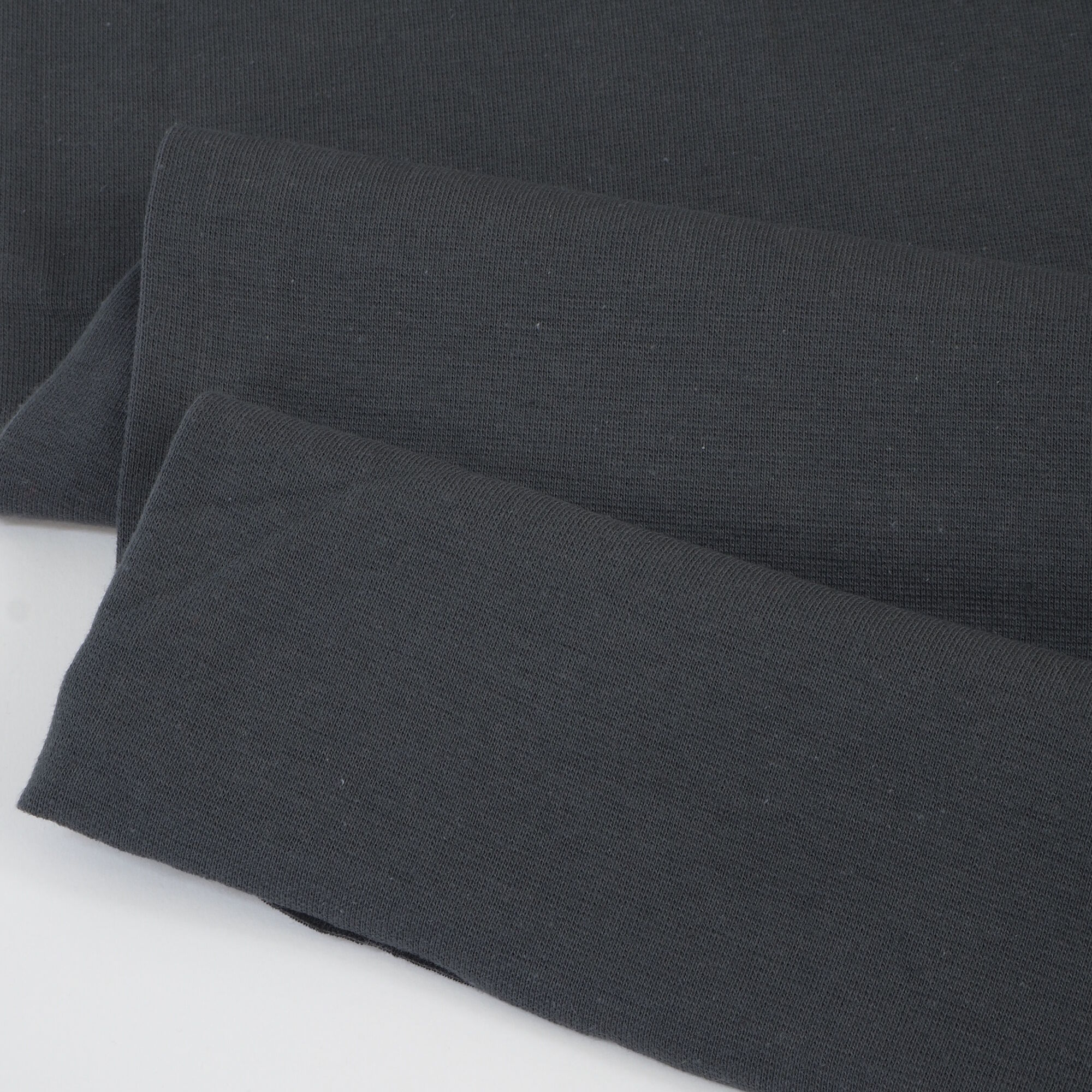 Bündchenstoff Uni Anthrazit