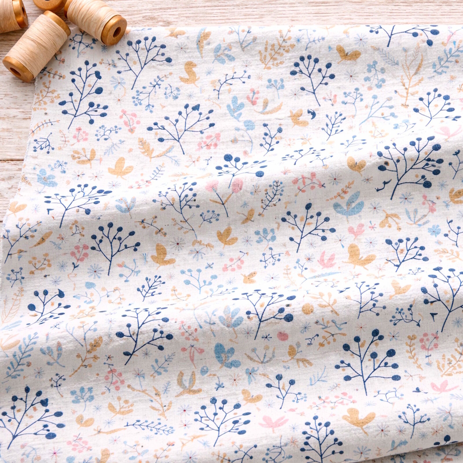 Stoff Blumen Blümchen Streumuster Baumwolle