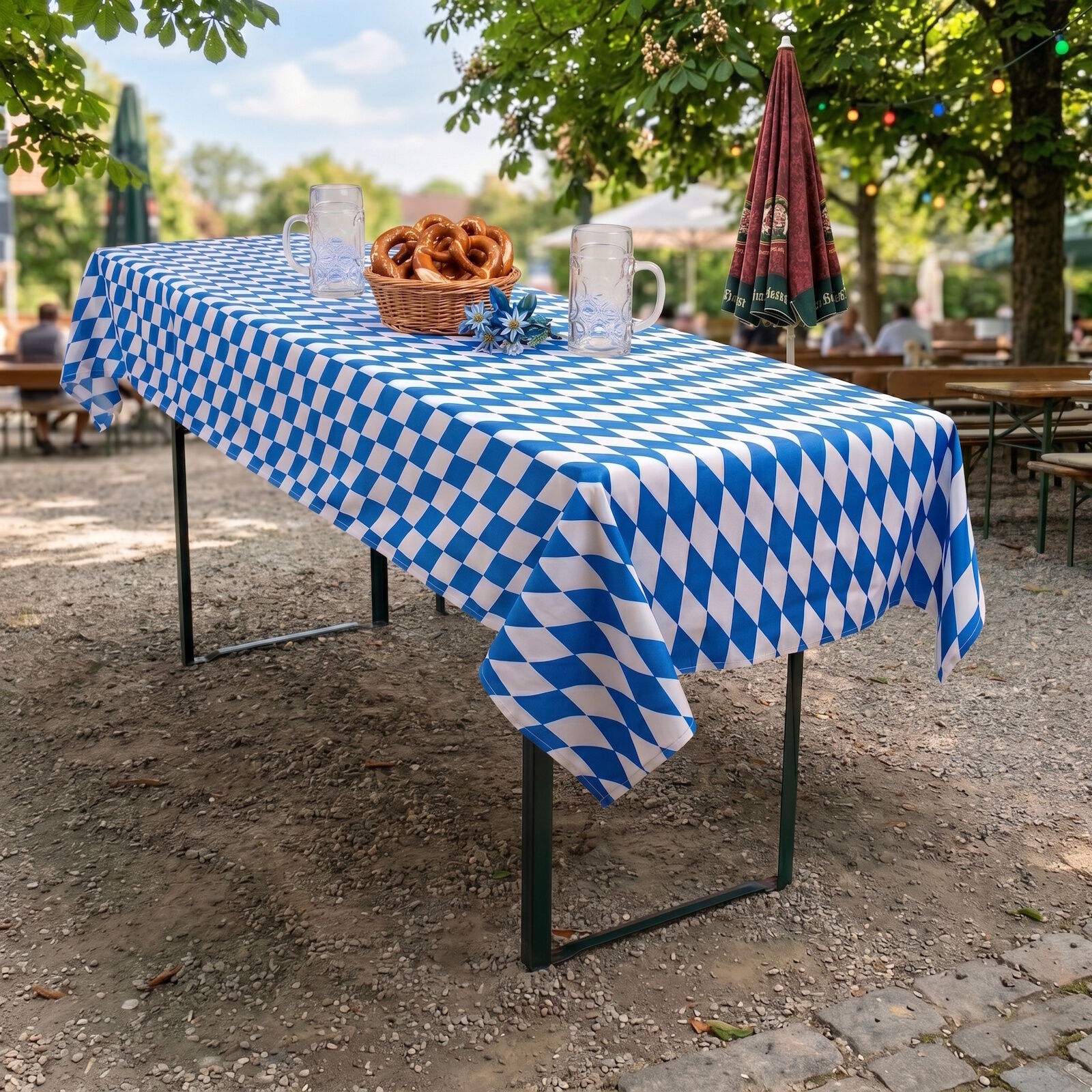 Biertisch Tischdecke Bayern Baumwolle