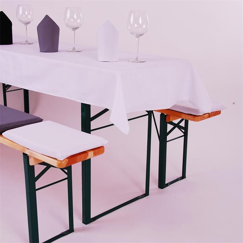 Biertisch Tischdecke Teflon Beschichtet - 110x270 - Weiß