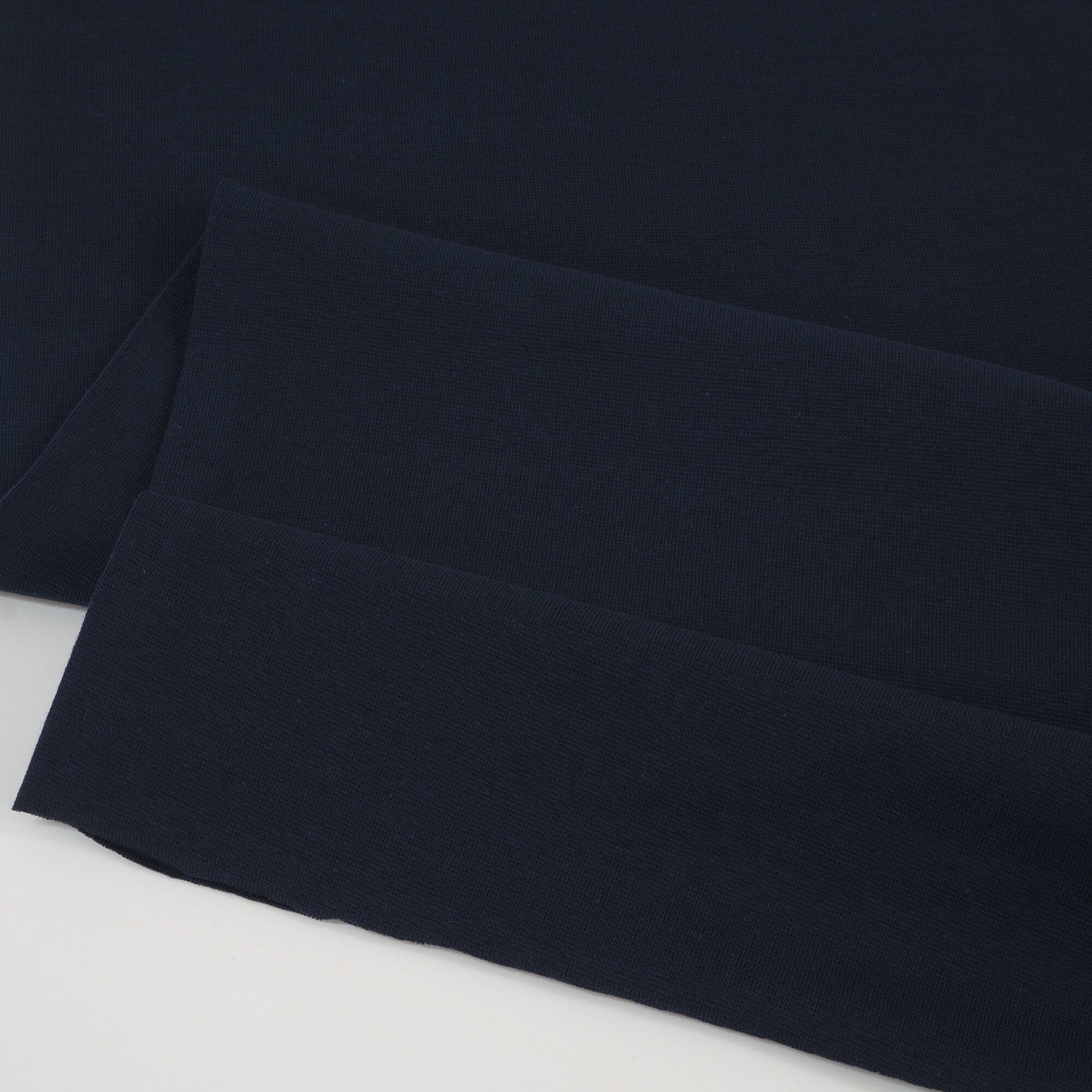 Bündchenstoff Uni Marine Blau