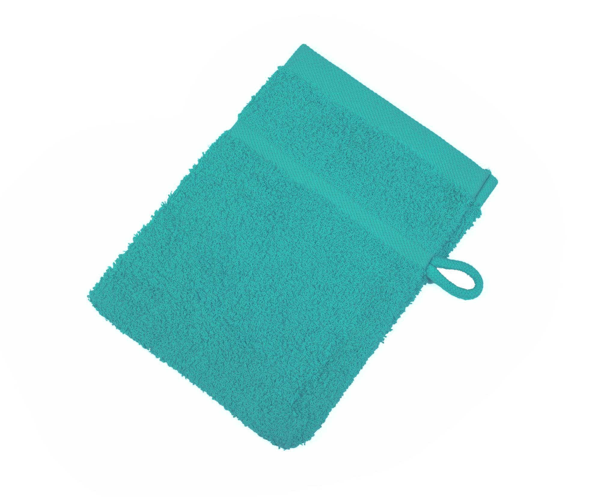 Gözze Waschhandschuh Sylt 15x20 cm einfarbig-54-petrol