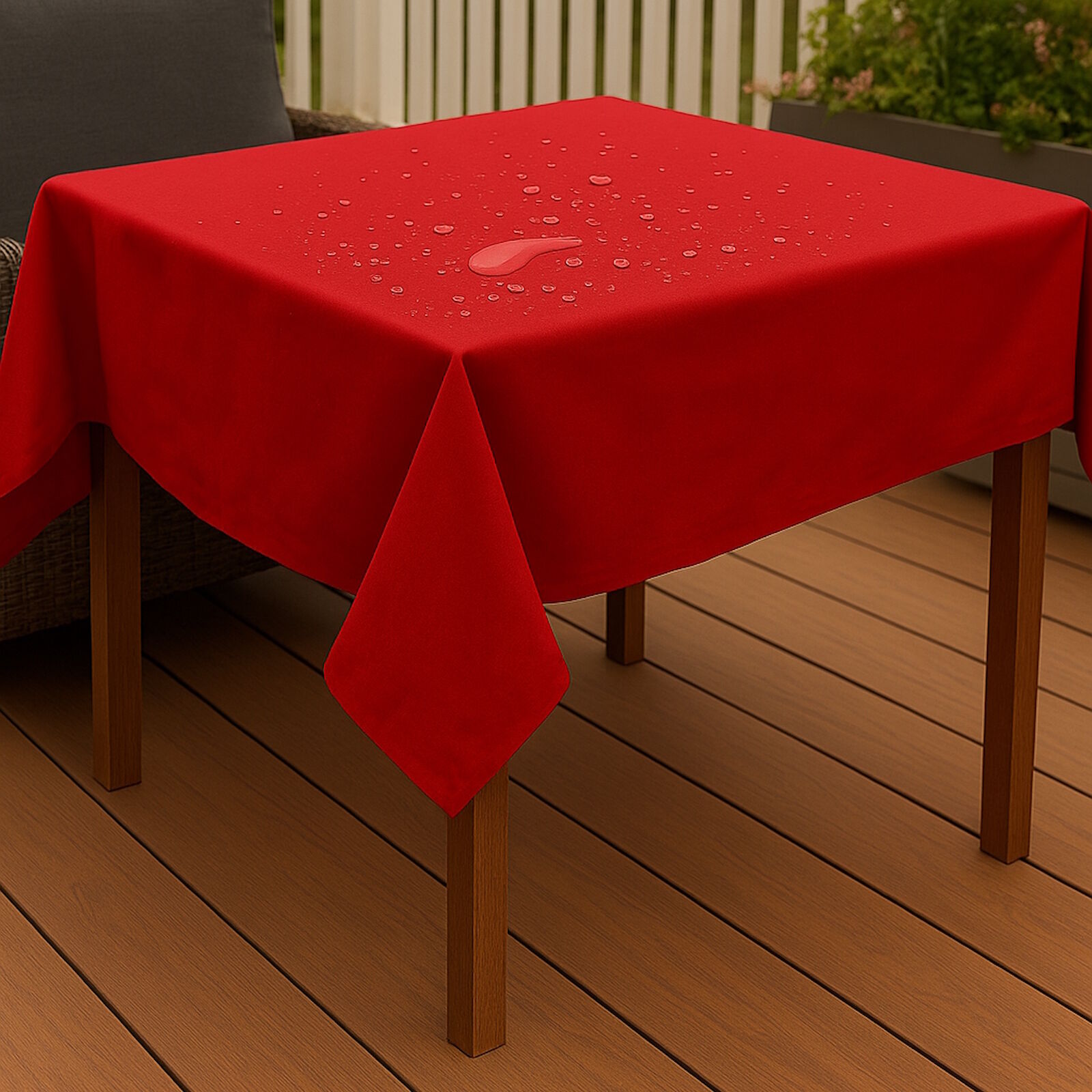 Tischdecke Teflon Beschichtet - 110x140 - Rot