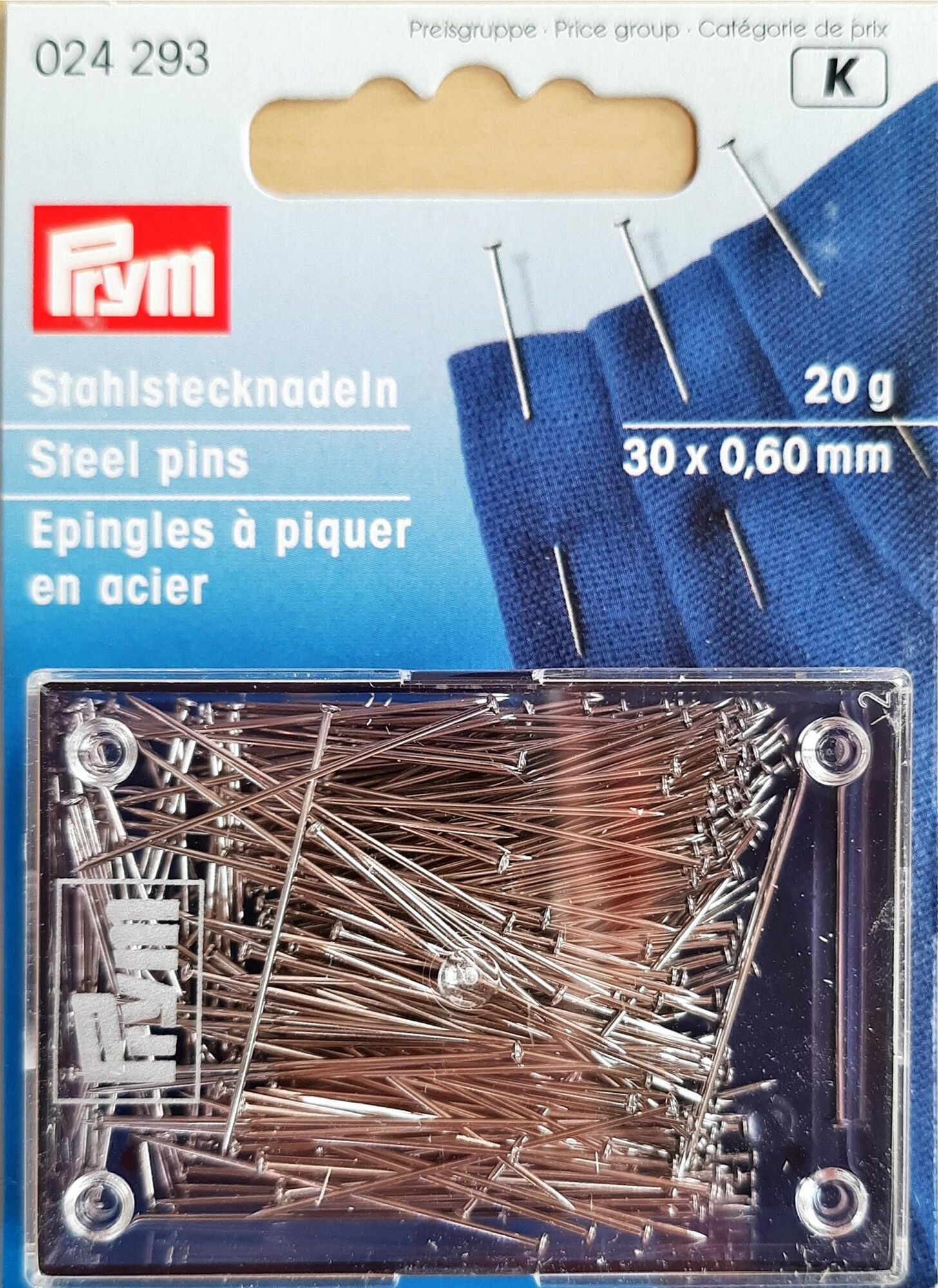 Stecknadeln ST 0,60 x 30 mm silberfarbig