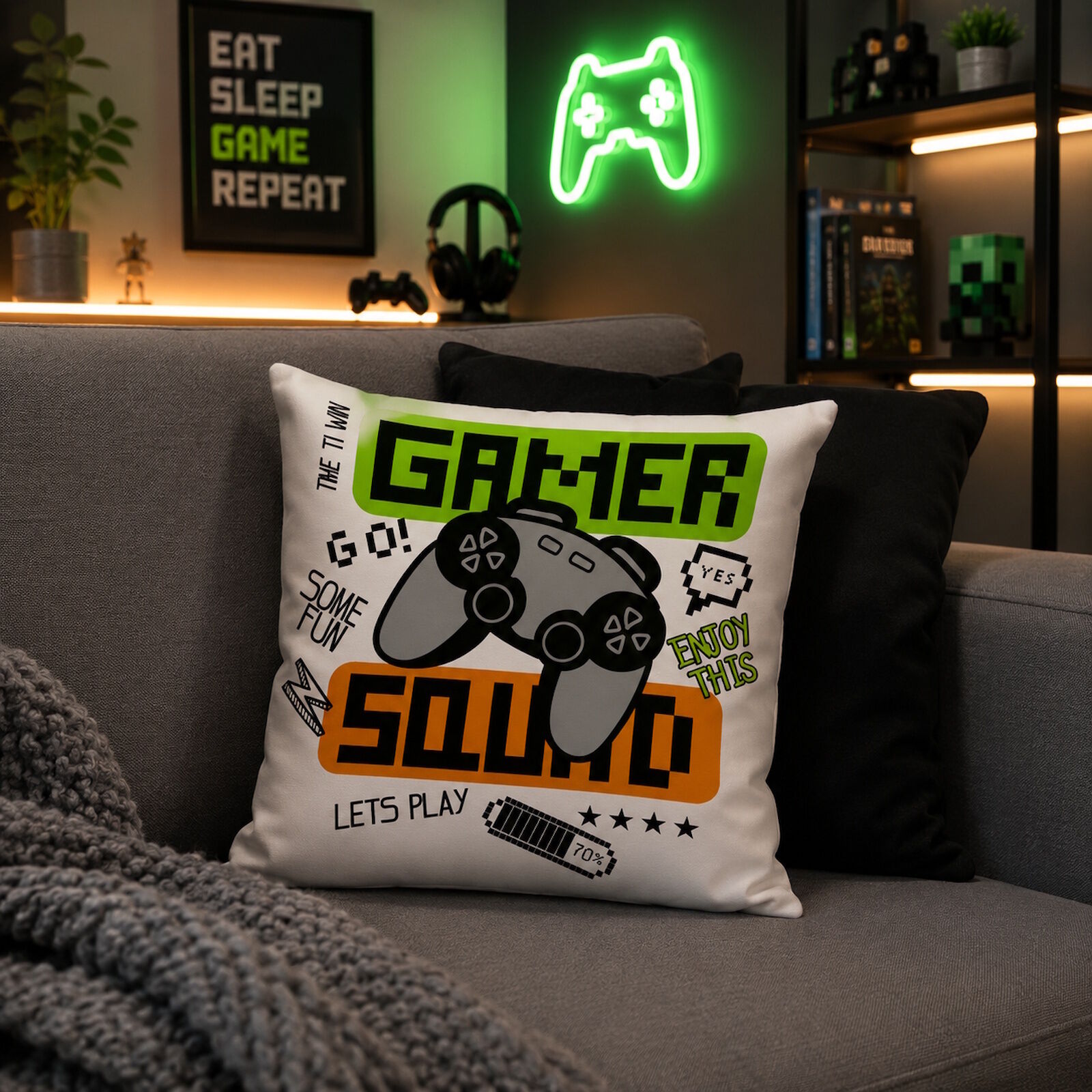 Kissenbezug 40x40 cm Gamer