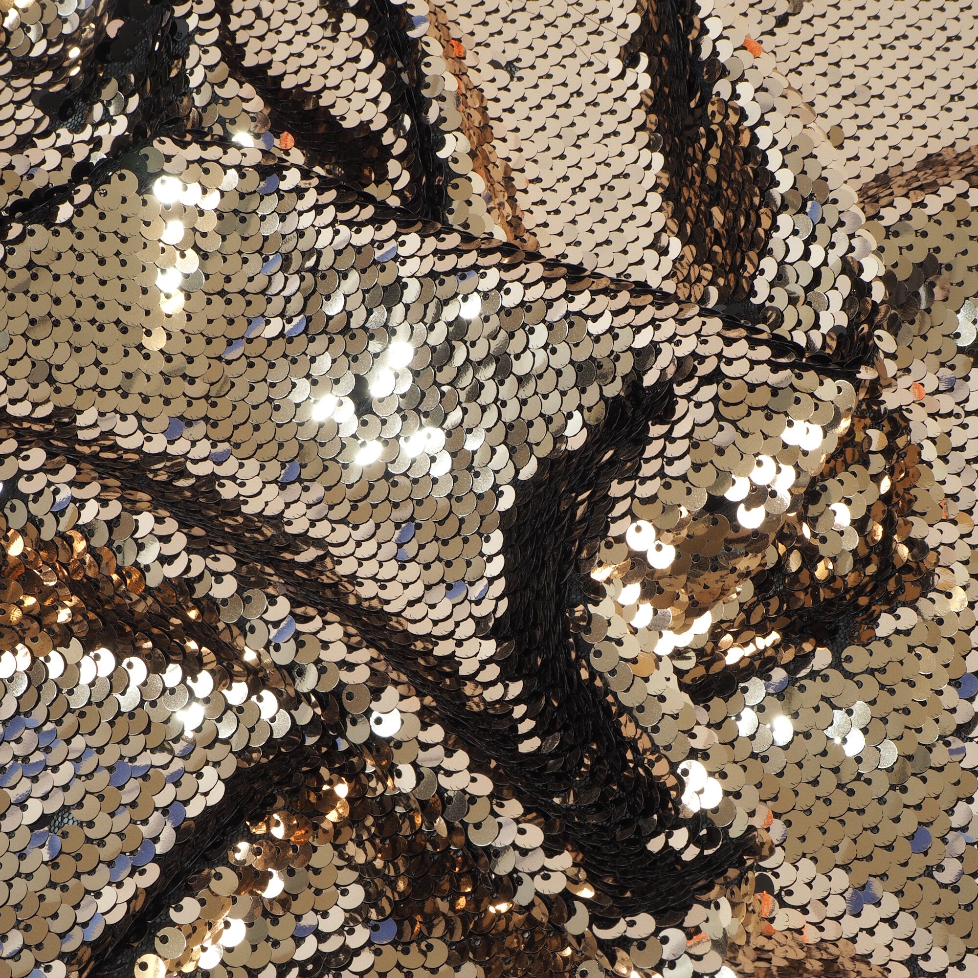 Pailetten Stoff Gold Schwarz