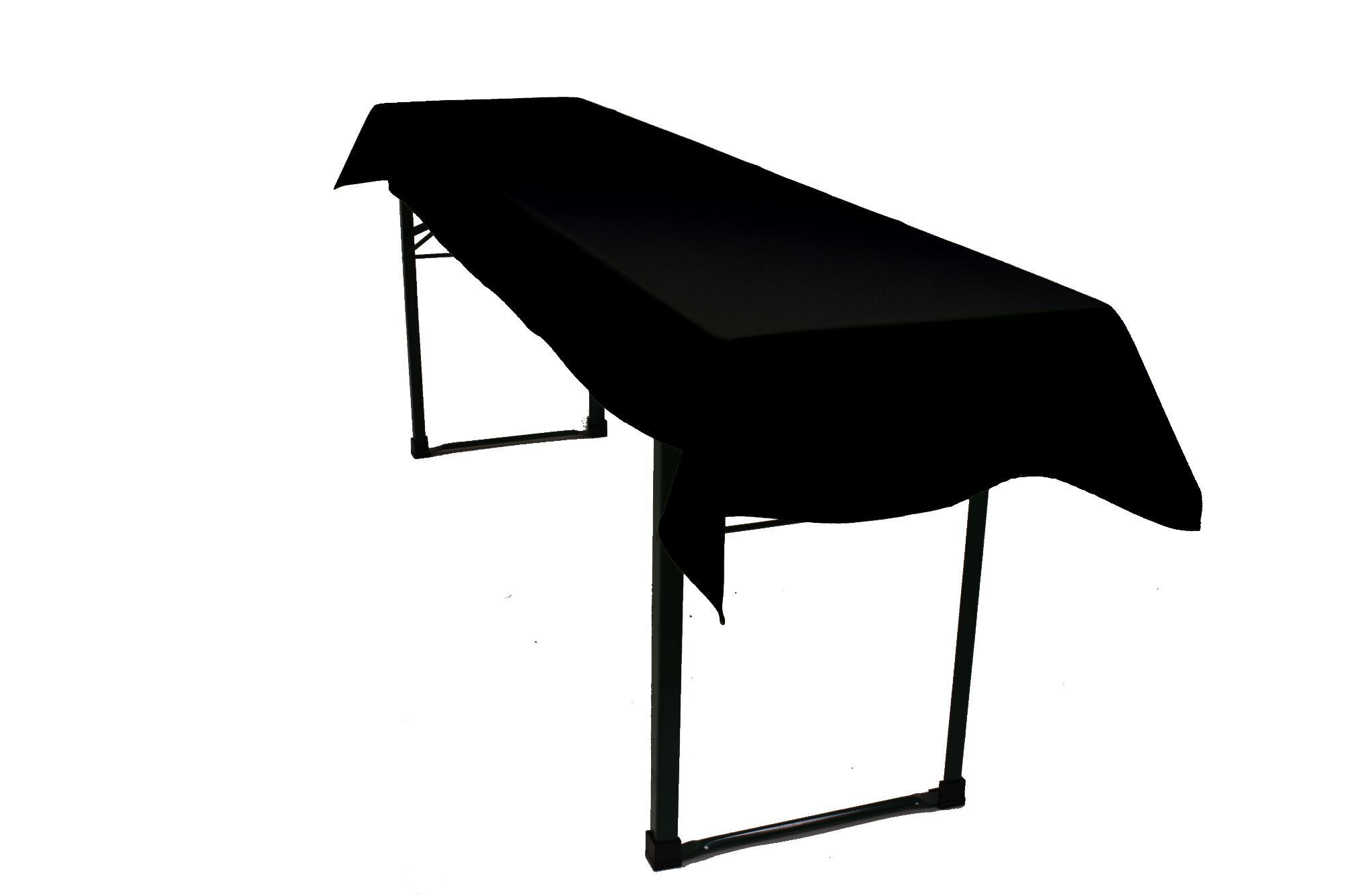 Biertisch Tischdecke Teflon Beschichtet - 130x270 - Schwarz