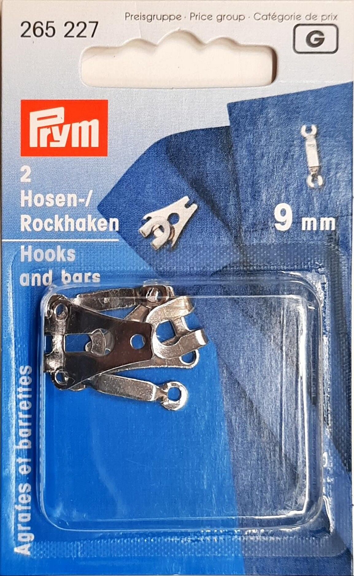 Hosen/Rockhaken und Stege ST 9 mm silberfarbig